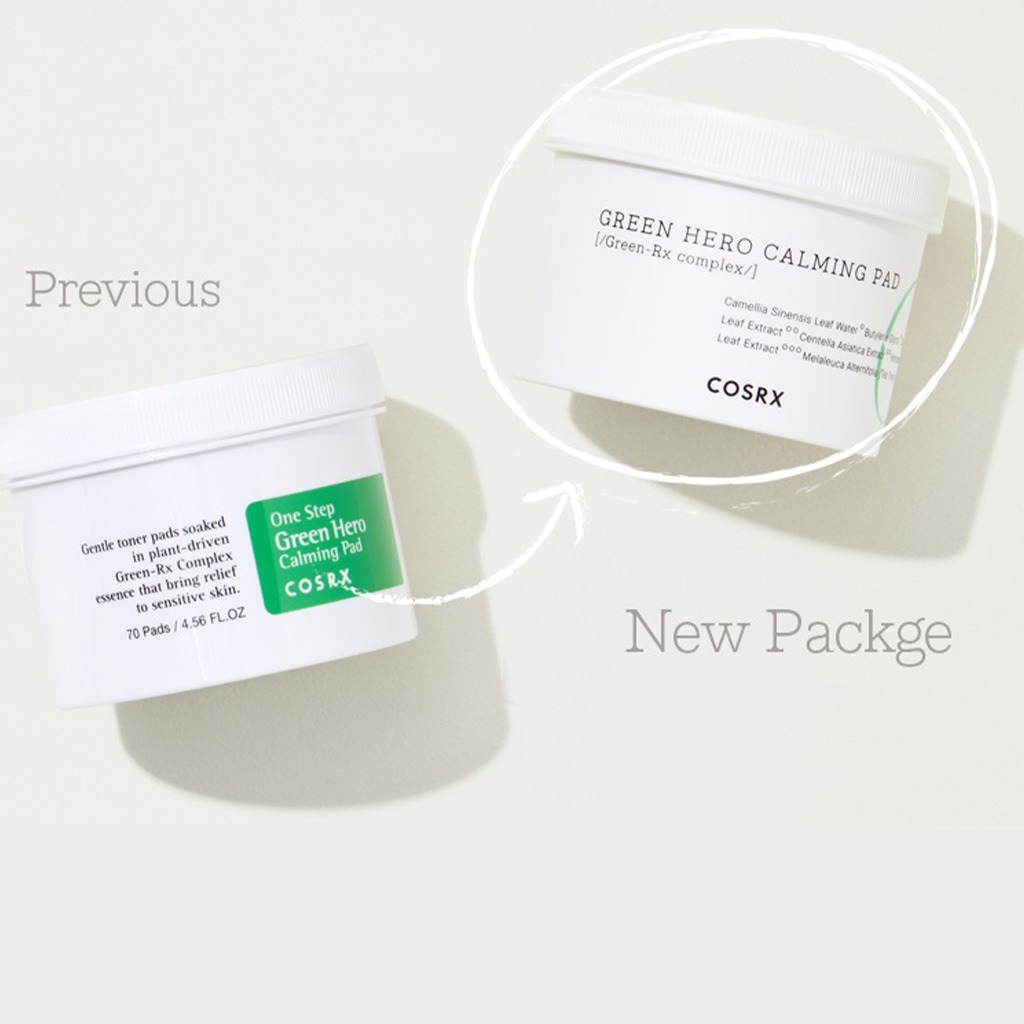 Cosrx One Step Green Hero Calming Pads, Pack of 70's