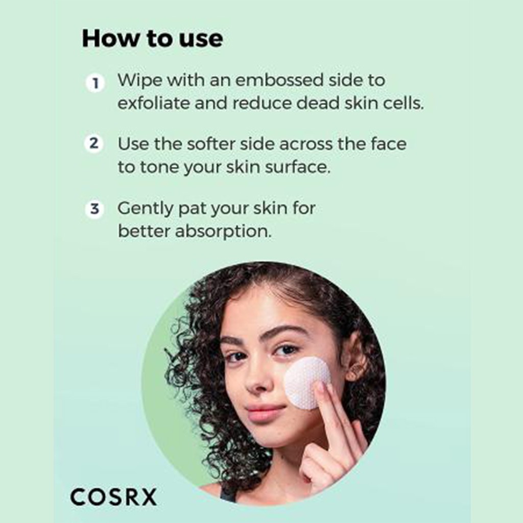 Cosrx One Step Green Hero Calming Pads, Pack of 70's