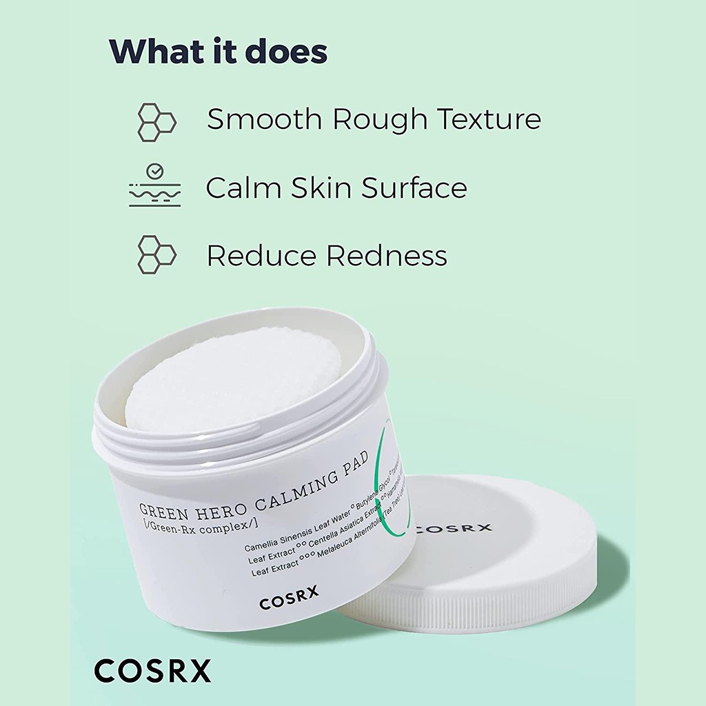 Cosrx One Step Green Hero Calming Pads, Pack of 70's