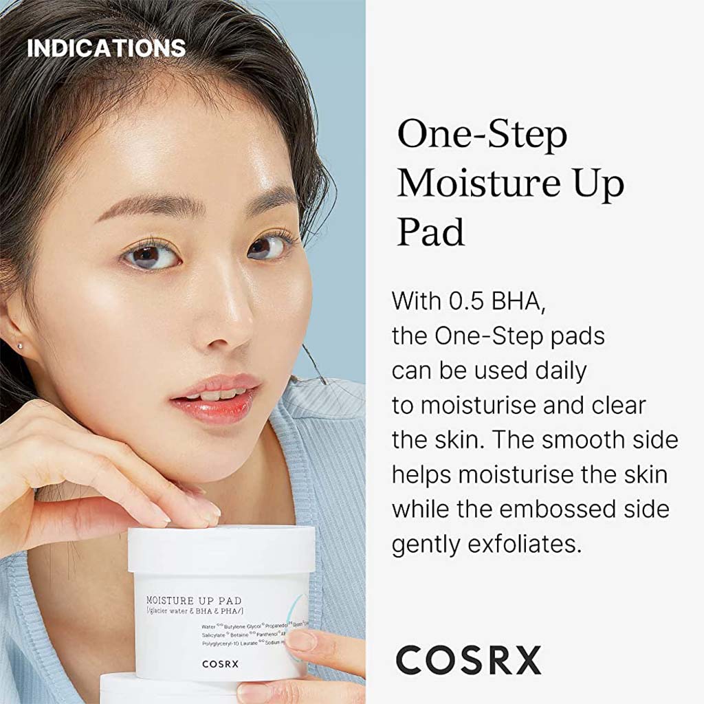 Cosrx One Step Moisture Up Pads For Dry Skin, Pack of 70's