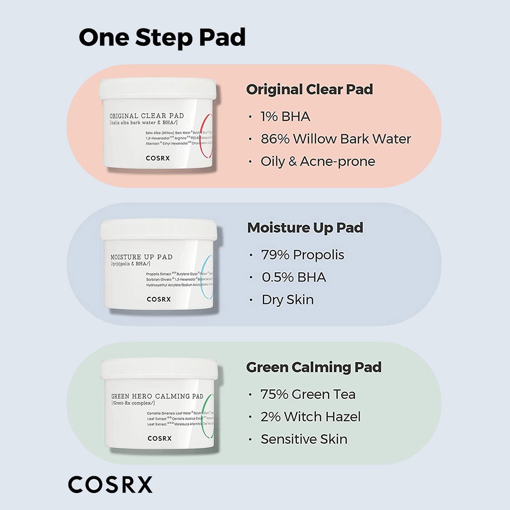 Cosrx One Step Moisture Up Pads For Dry Skin, Pack of 70's