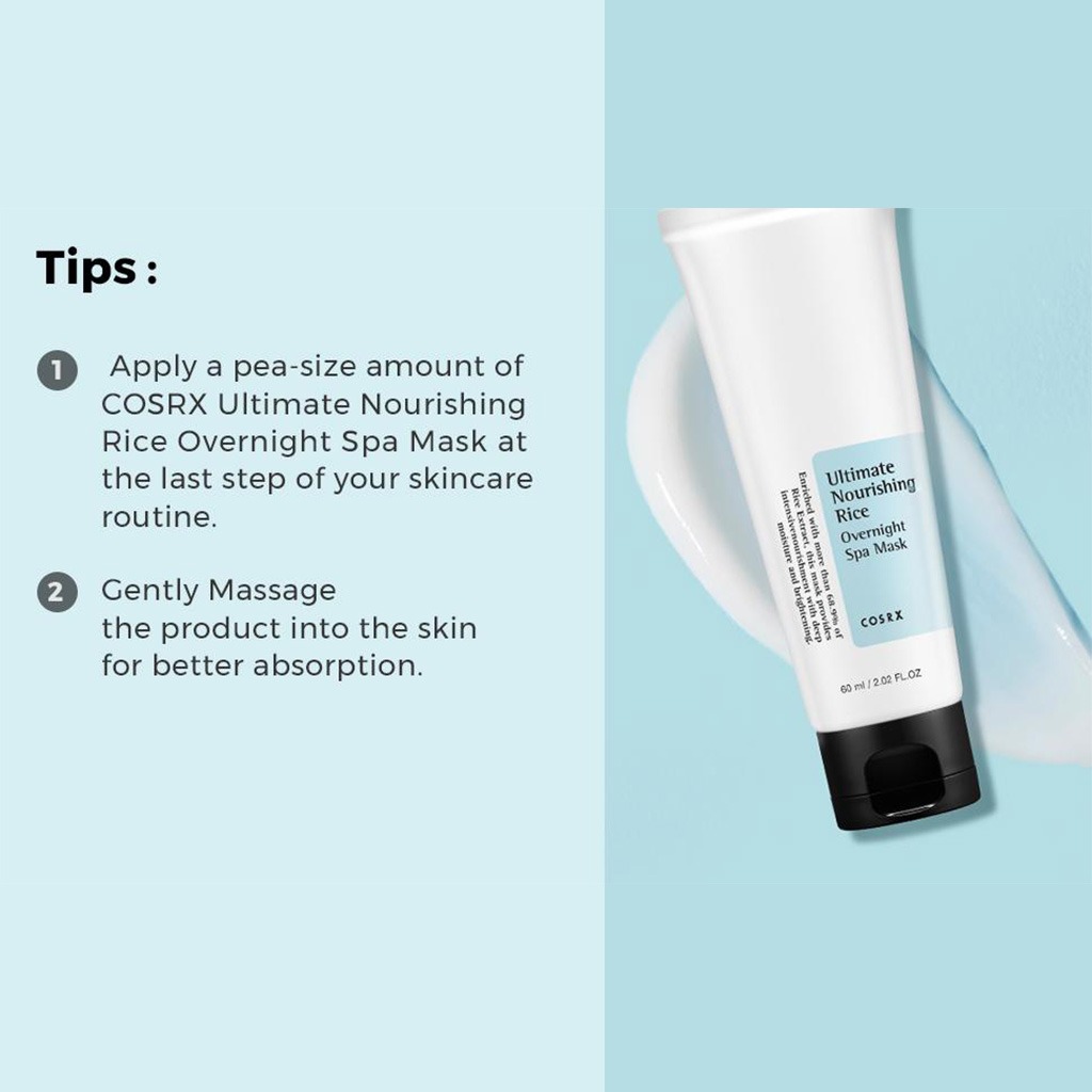 Cosrx Ultimate Nourishing Rice Overnight Spa Mask 60ml