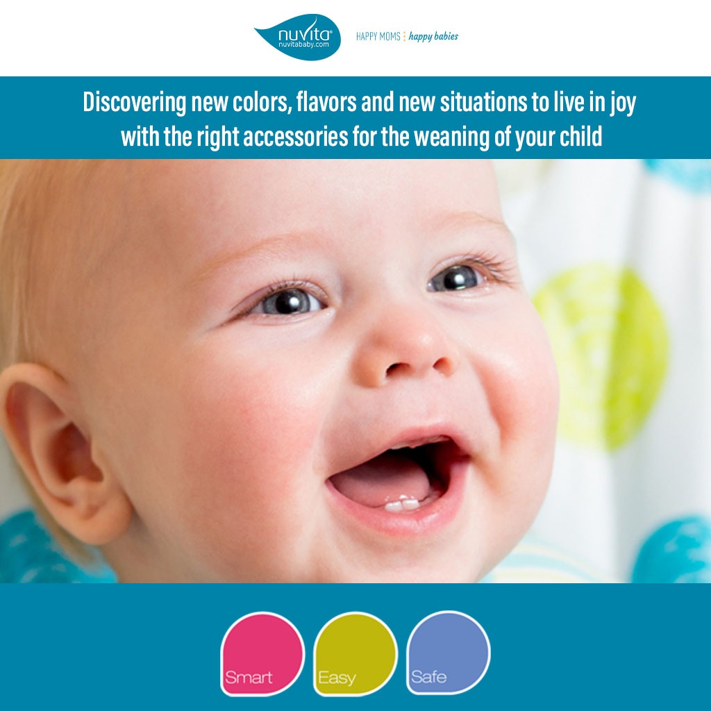 Nuvita Easy Eating Silicone Spoon Set Blue For 6+Months, Pack of 2's