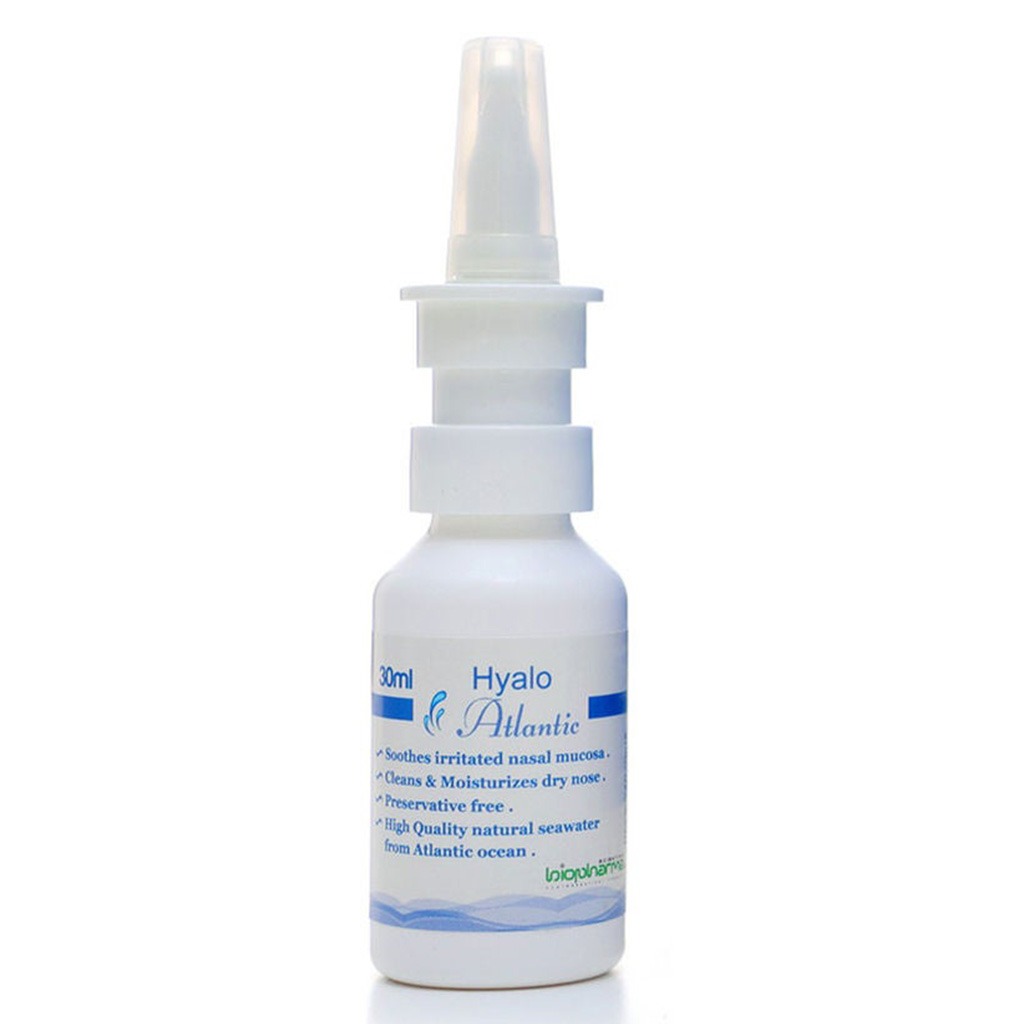 Hyalo Atlantic Isotonic Seawater Nasal Spray With Hyaluronic Acid & Aloe extract 30ml