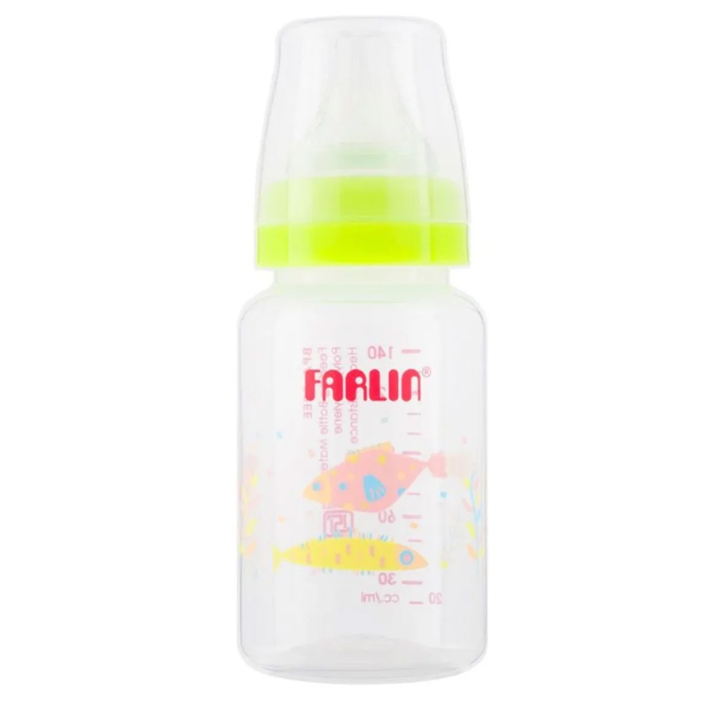 Farlin Little Artist Collection 140ml Standard Neck PP Feeding Bottle Green For 0+ Months Baby, Pack of 1's