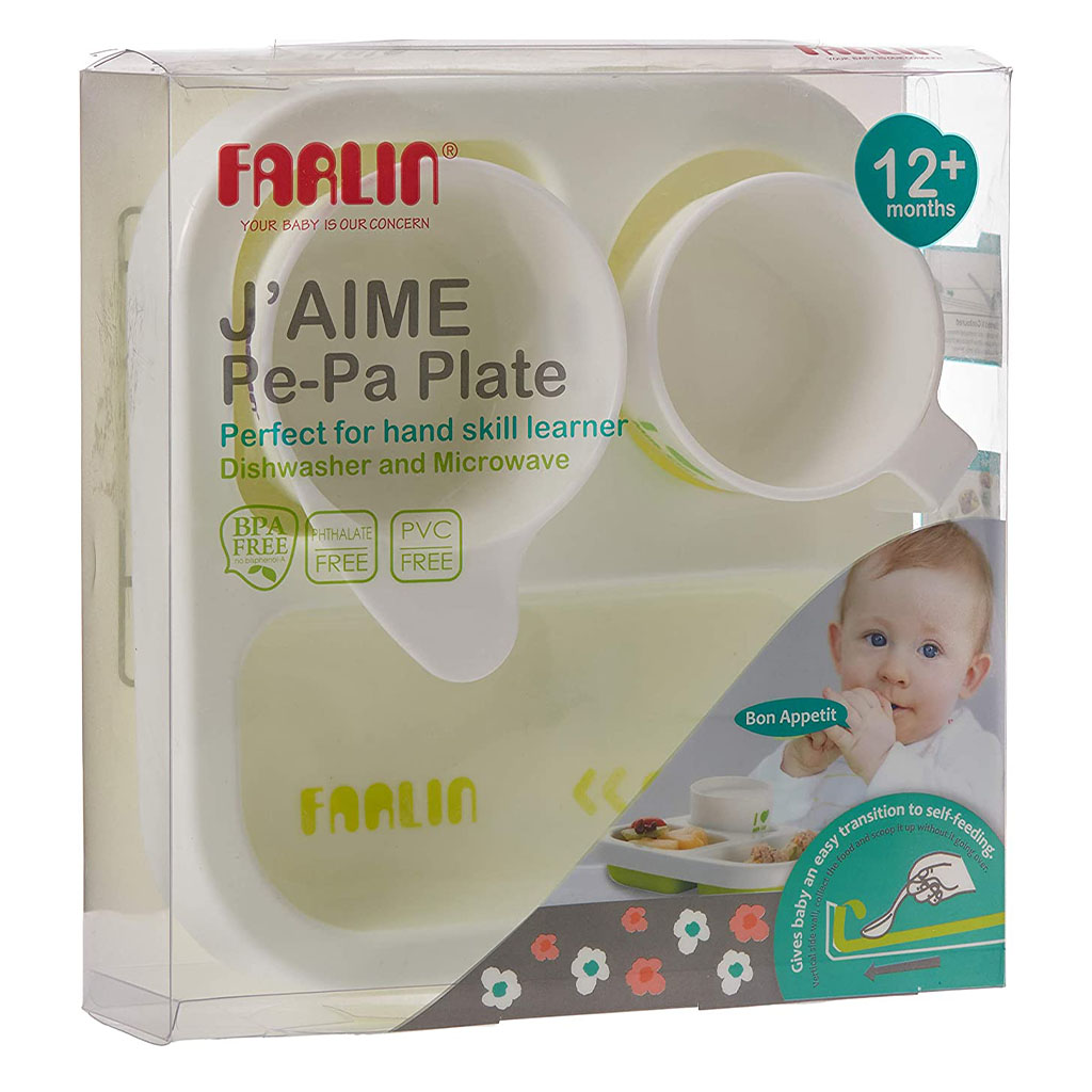 Farlin J'Aime Pe-Pa Plate For 12 Months+ Baby, Pack of 3 Pieces