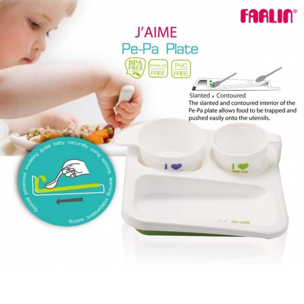 Farlin J'Aime Pe-Pa Plate For 12 Months+ Baby, Pack of 3 Pieces