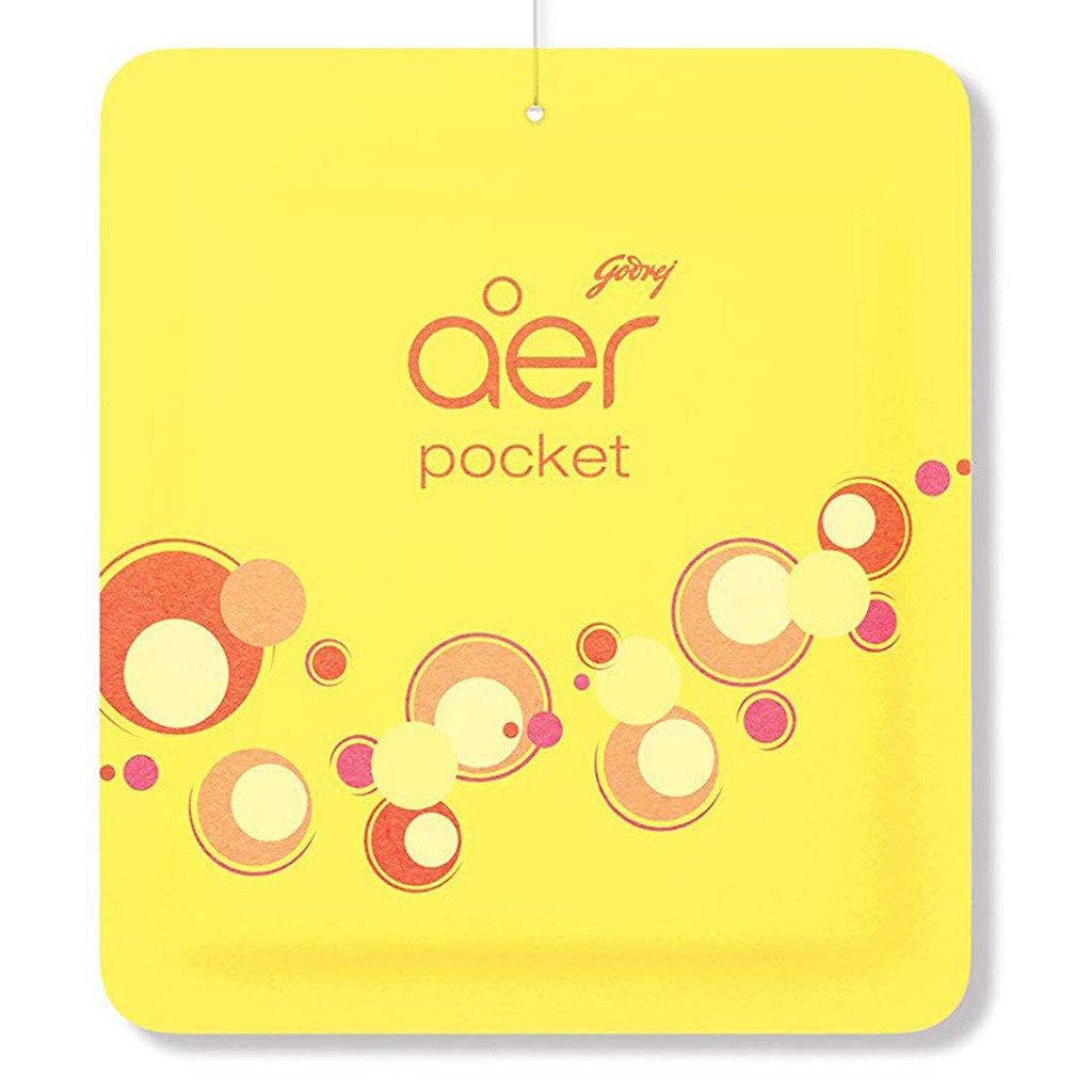 Godrej Aer Power Pocket Bathroom Fragrance - Bright Tangy Delight 10g