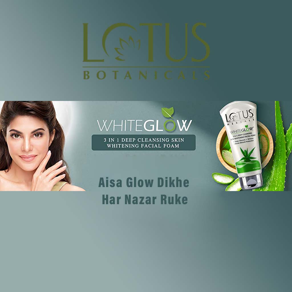 Lotus Herbals Whiteglow 3 In 1 Deep Cleansing Skin Whitening Facial Foam 100g