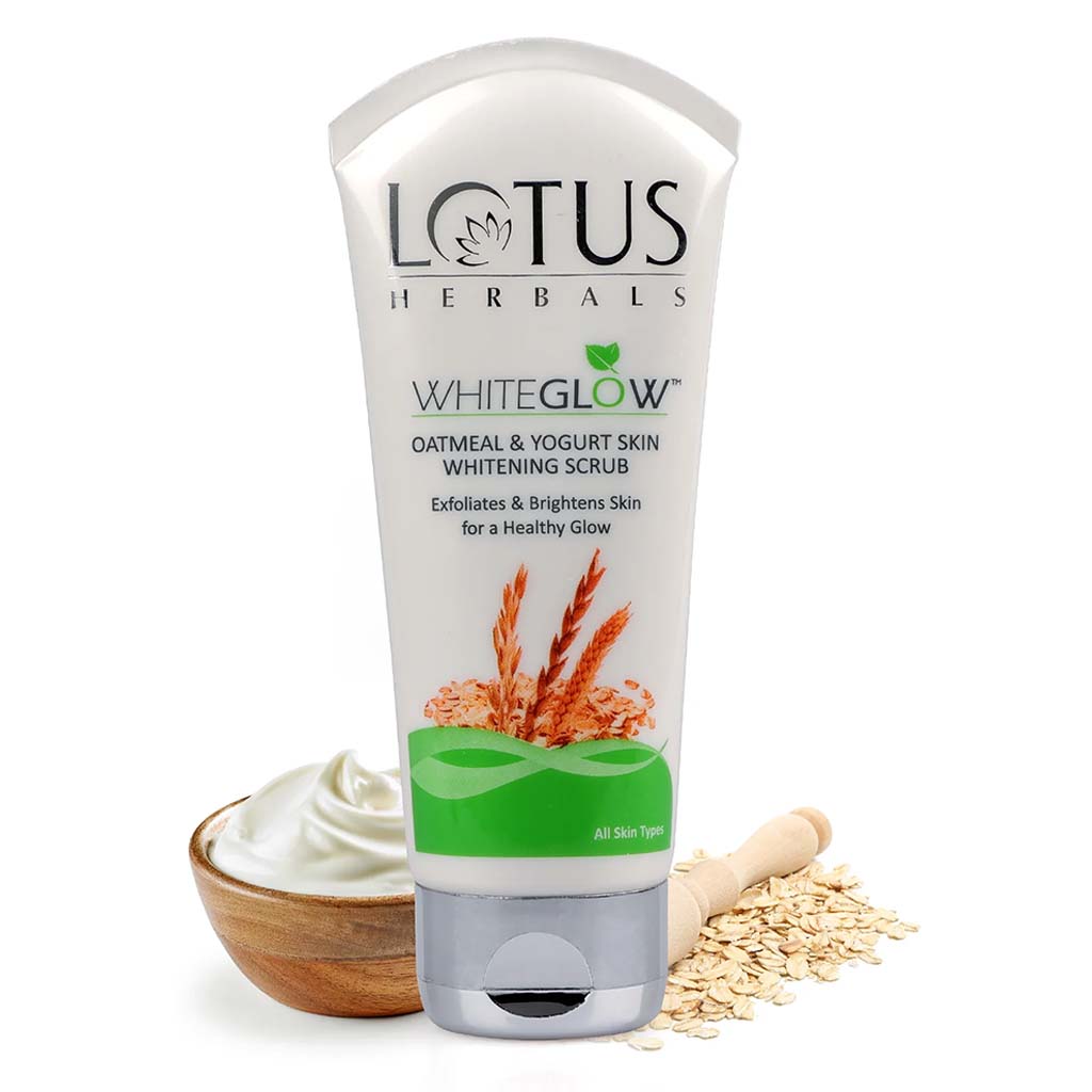 Lotus Herbals Whiteglow Oatmeal & Yogurt Skin Brightening Face Scrub 100g