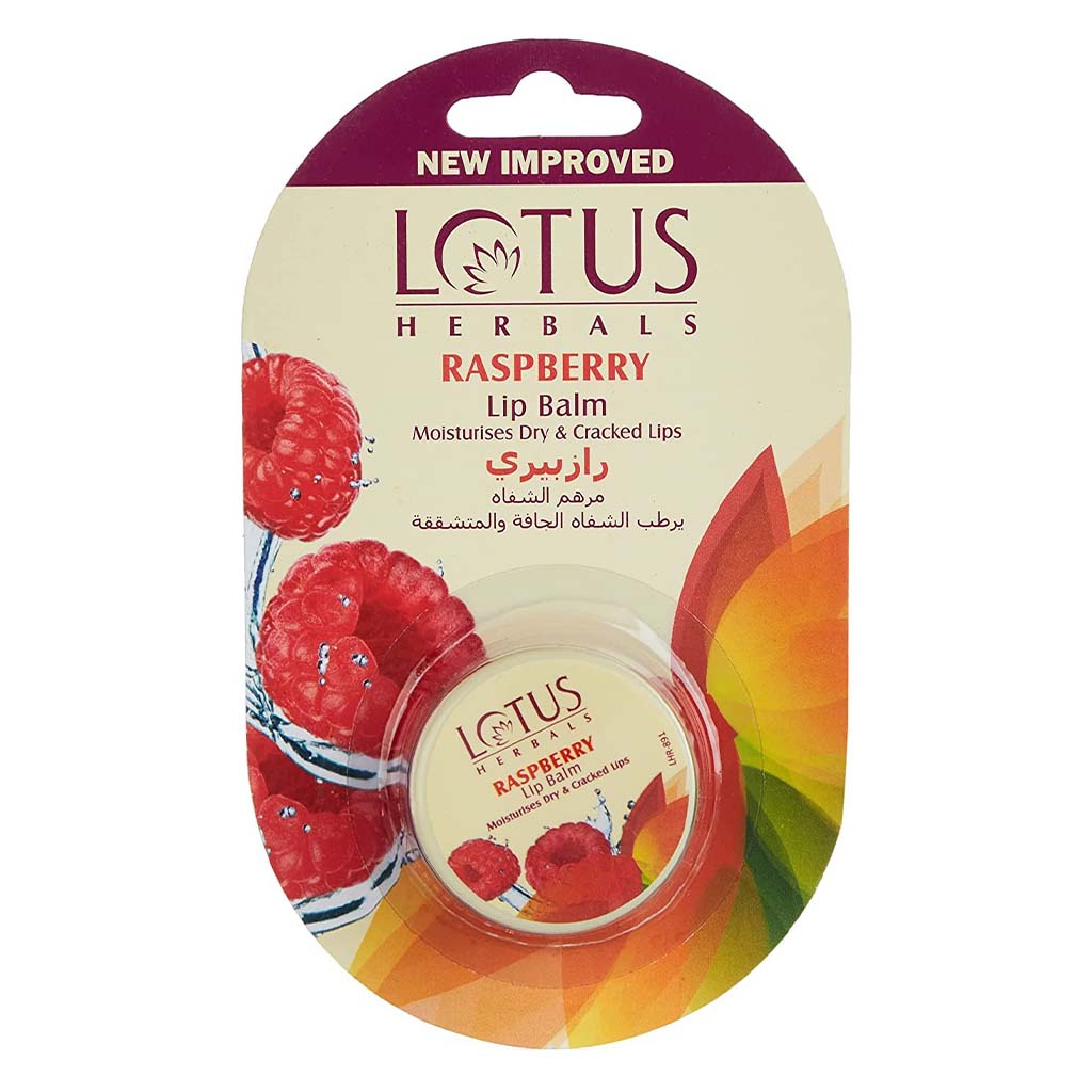 Lotus Herbals Raspberry Lip Balm For Dry And Cracked Lips 5g