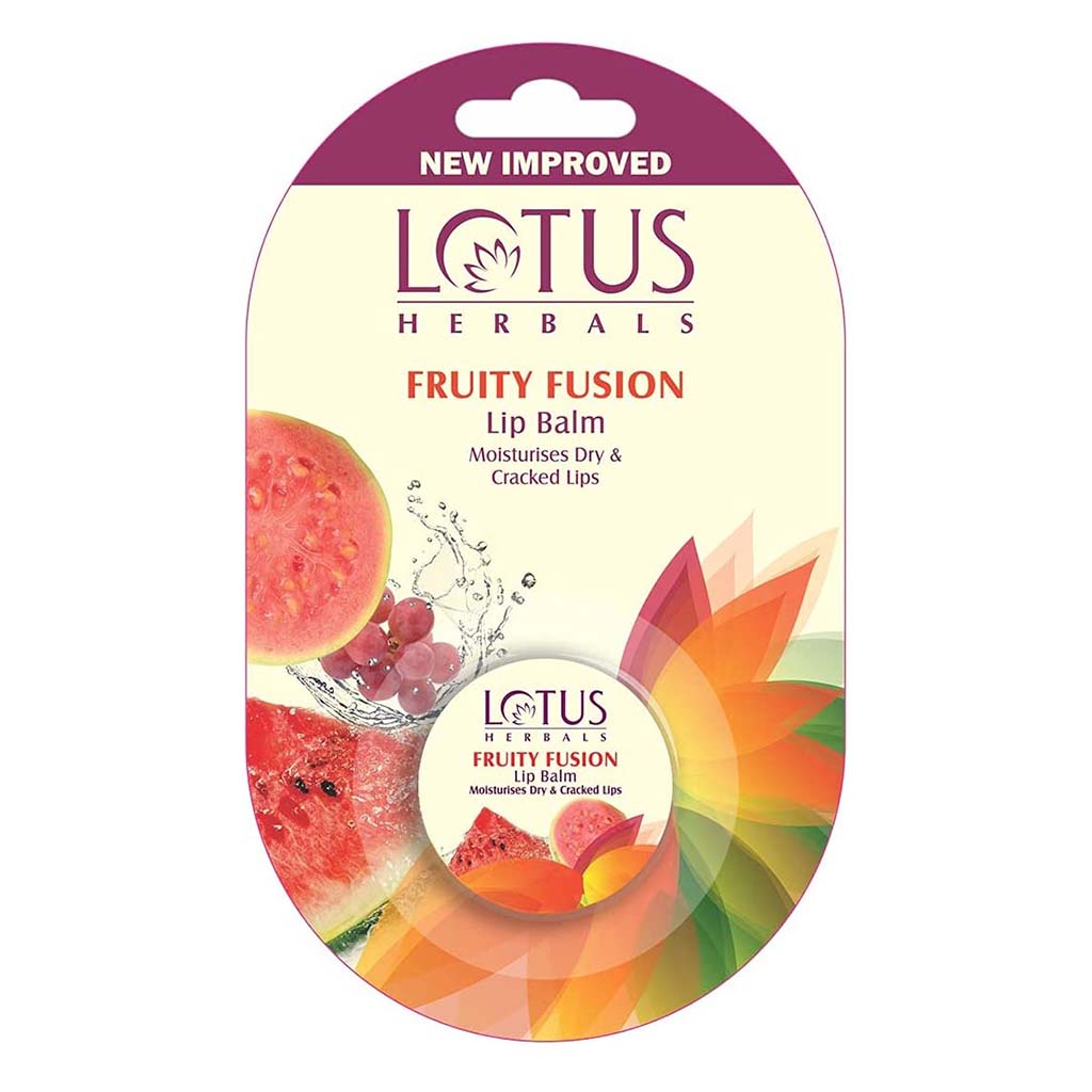 Lotus Herbals Fruity Fusion Lip Balm For Dry And Cracked Lips, 5g