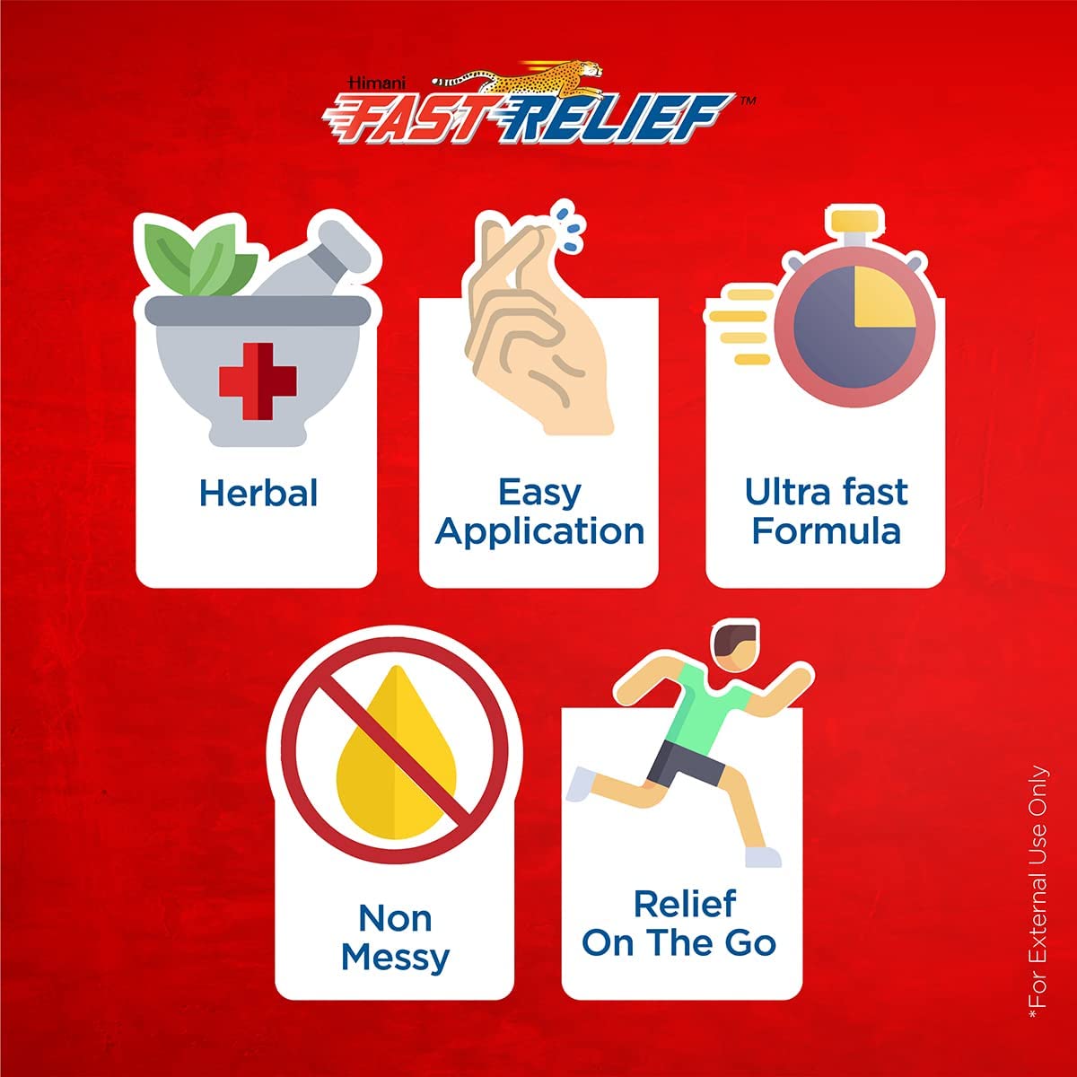 Himani Fast Relief Pain Relief Patch 10cm x 7cm, Pack of 2's