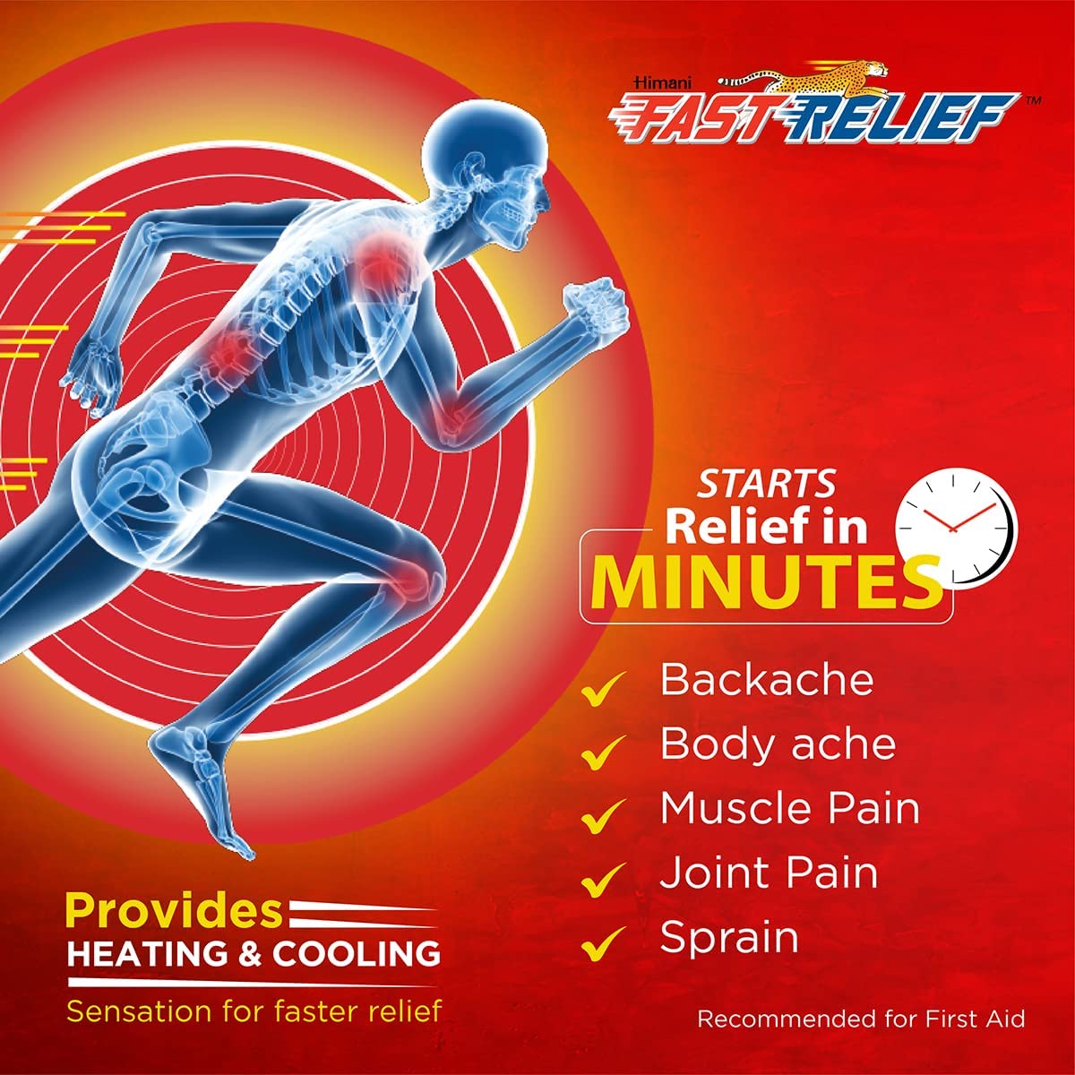 Himani Fast Relief Pain Relief Patch 10cm x 7cm, Pack of 2's