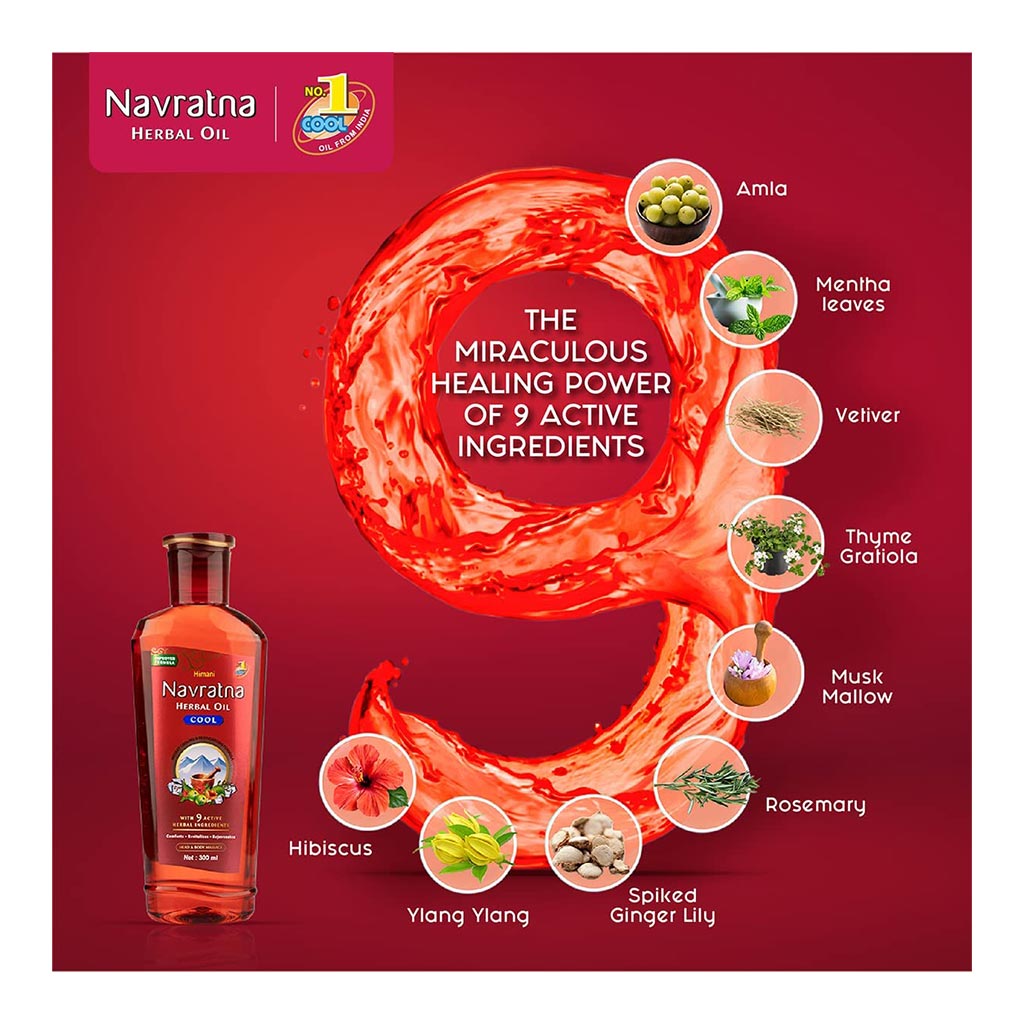 Himani Navratna Stress Relieving Head & Body Massage Oil 300ml