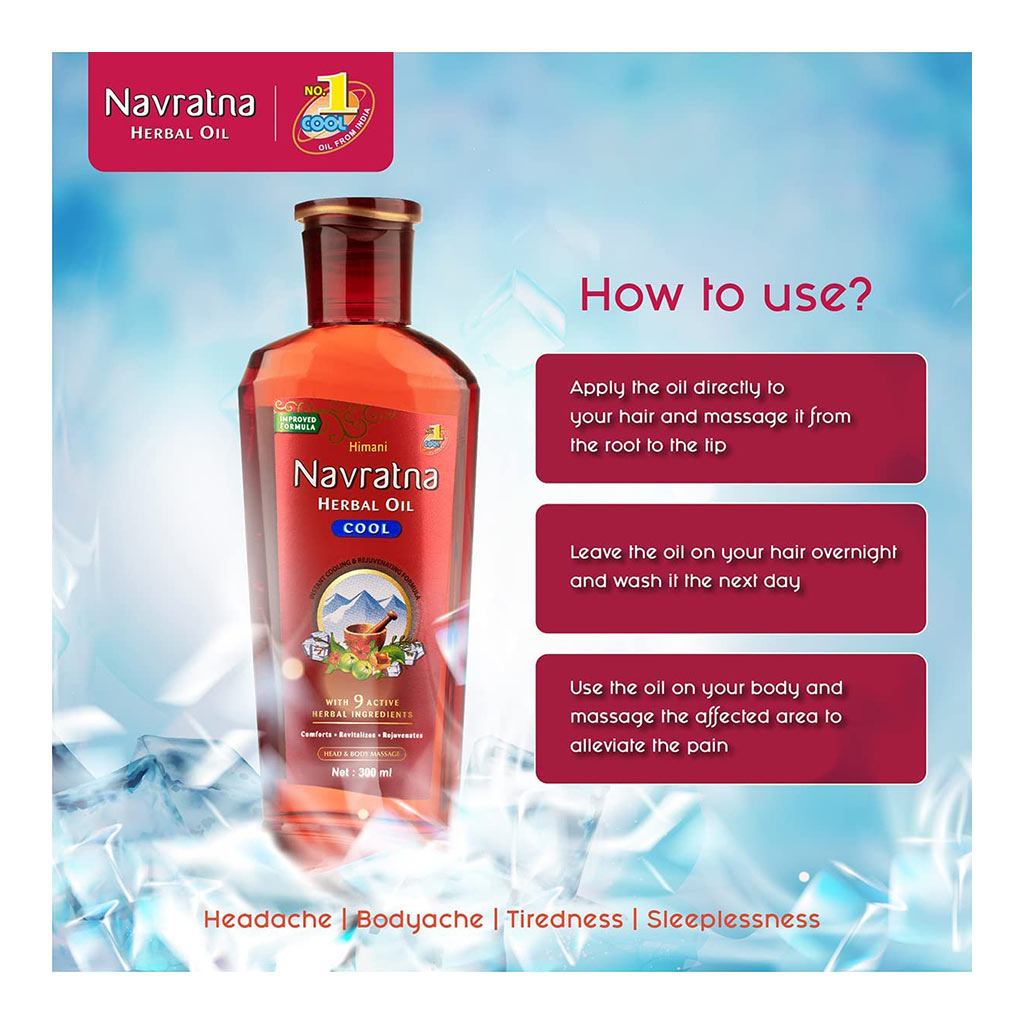 Himani Navratna Stress Relieving Head & Body Massage Oil 300ml