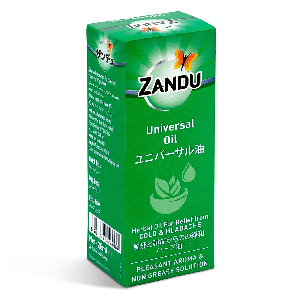 Zandu Pain Relief Universal Oil For Head Ache and Cold 28ml
