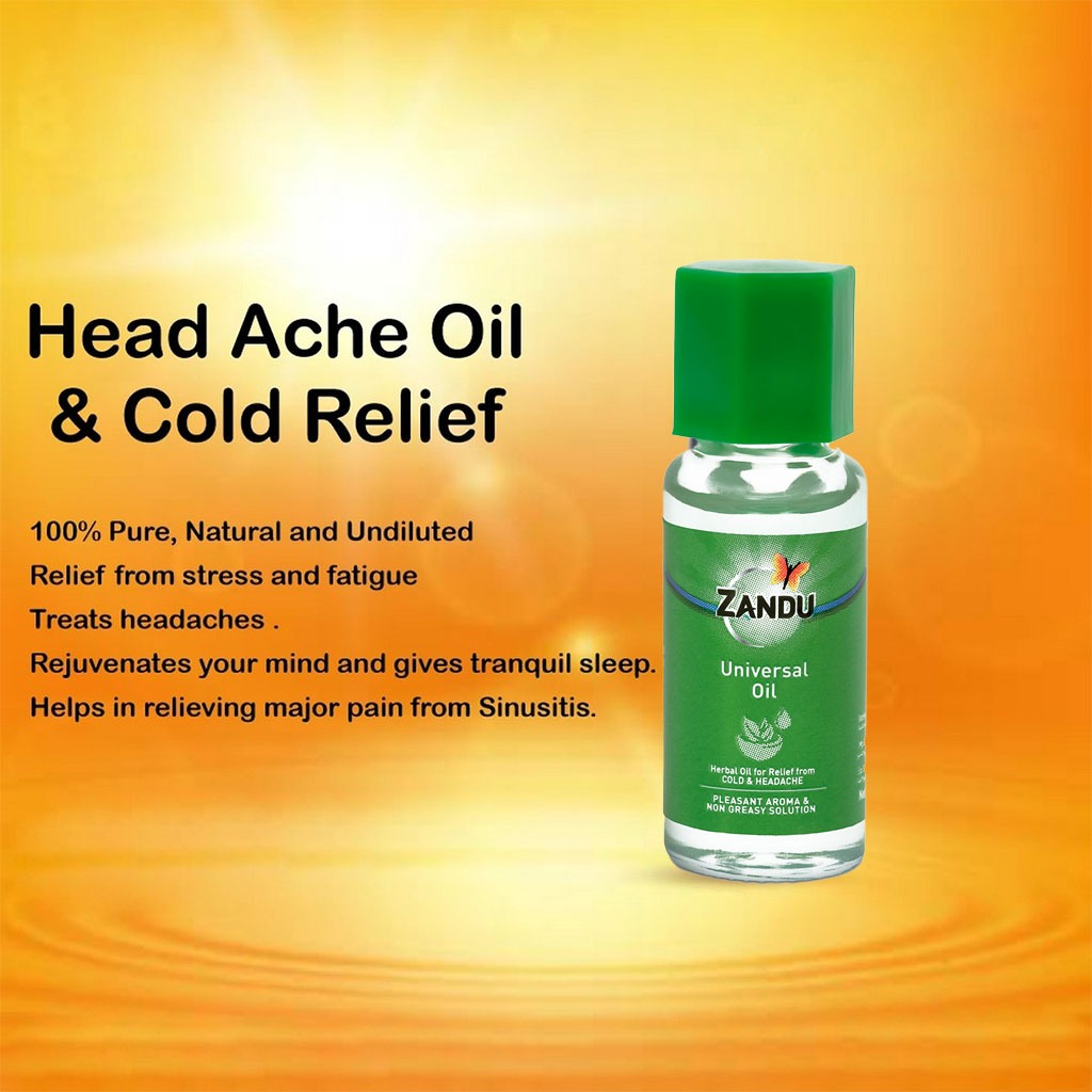 Zandu Pain Relief Universal Oil For Head Ache and Cold 28ml