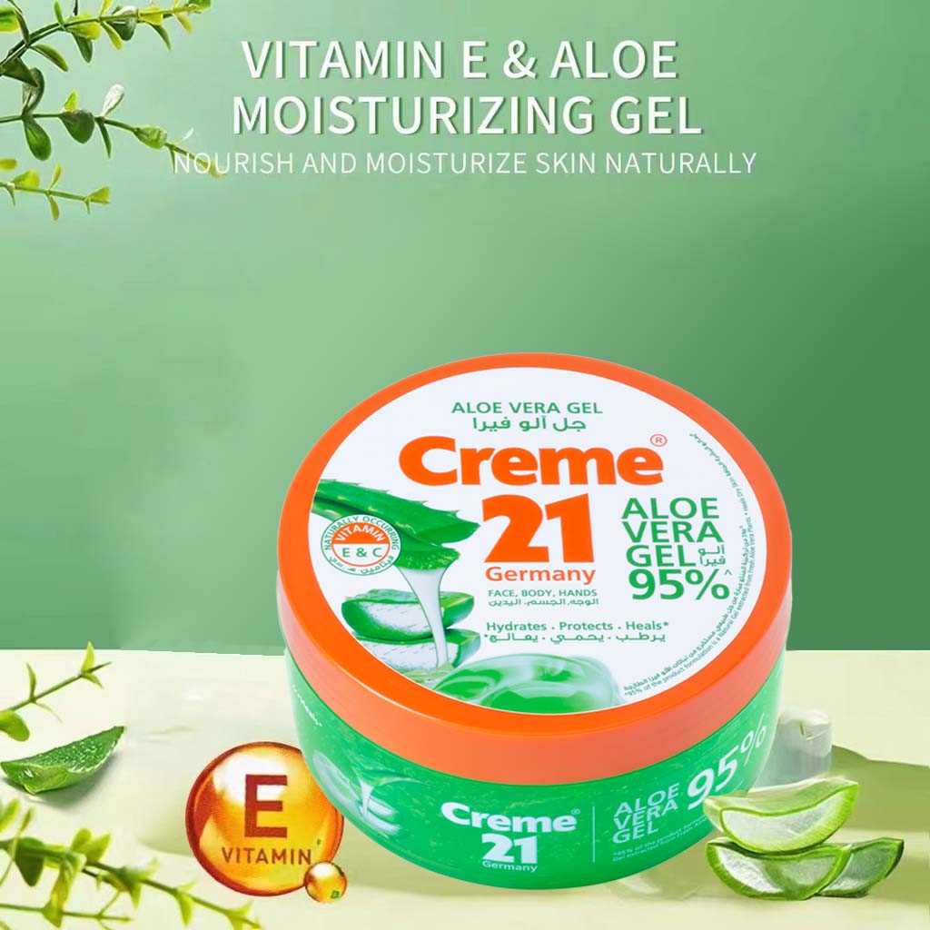 Creme 21 95% Aloe Vera Gel With Vitamin E & C For Face, Body And Hands 300ml