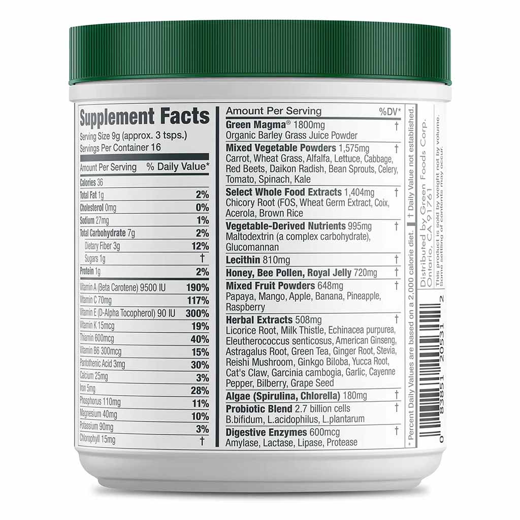 Green Foods All Natural Magma Plus Energizing Superfood Drink Powder 150g