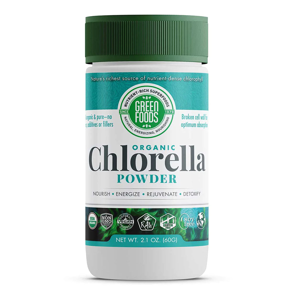 Green Foods Pure Organic Chlorella Powder 60g