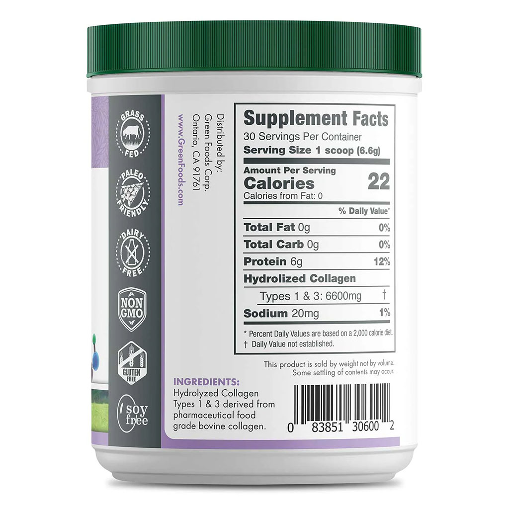Green Foods Hydrolyzed Collagen Powder 198g