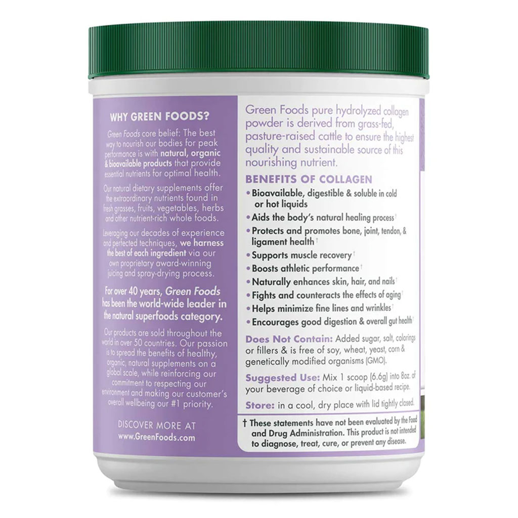 Green Foods Hydrolyzed Collagen Powder 198g