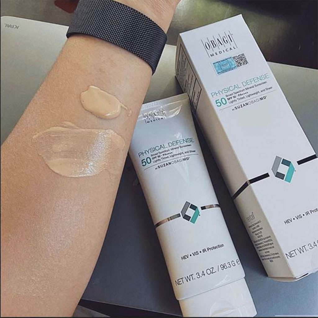 Obagi Medical Physical Defense SPF50 PA++++ Broad Spectrum Mineral Sunscreen Cream Tinted 96.3g