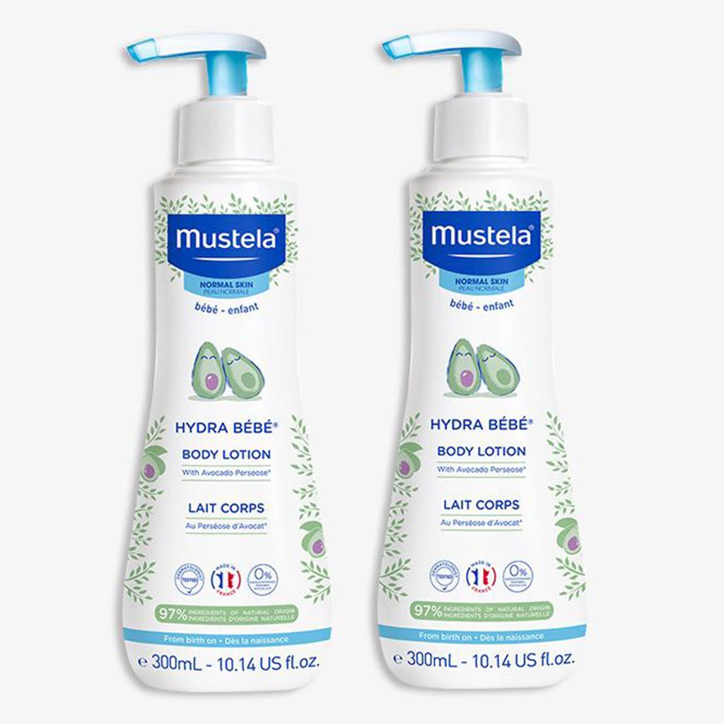 Mustela Baby Hydra Bebe Soothing Moisturizing Body Lotion For Normal Skin 300ml, Promo Pack of 2's