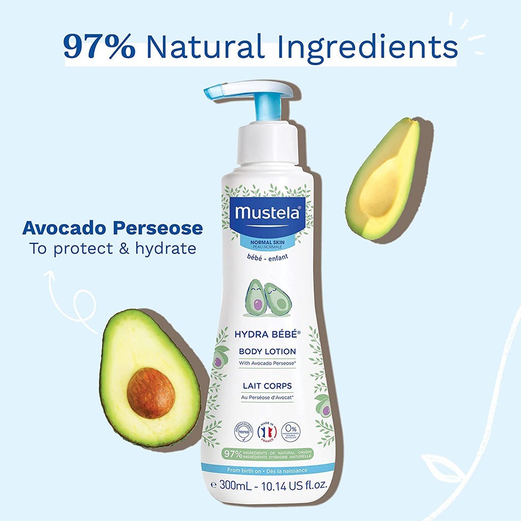 Mustela Baby Hydra Bebe Soothing Moisturizing Body Lotion For Normal Skin 300ml, Promo Pack of 2's