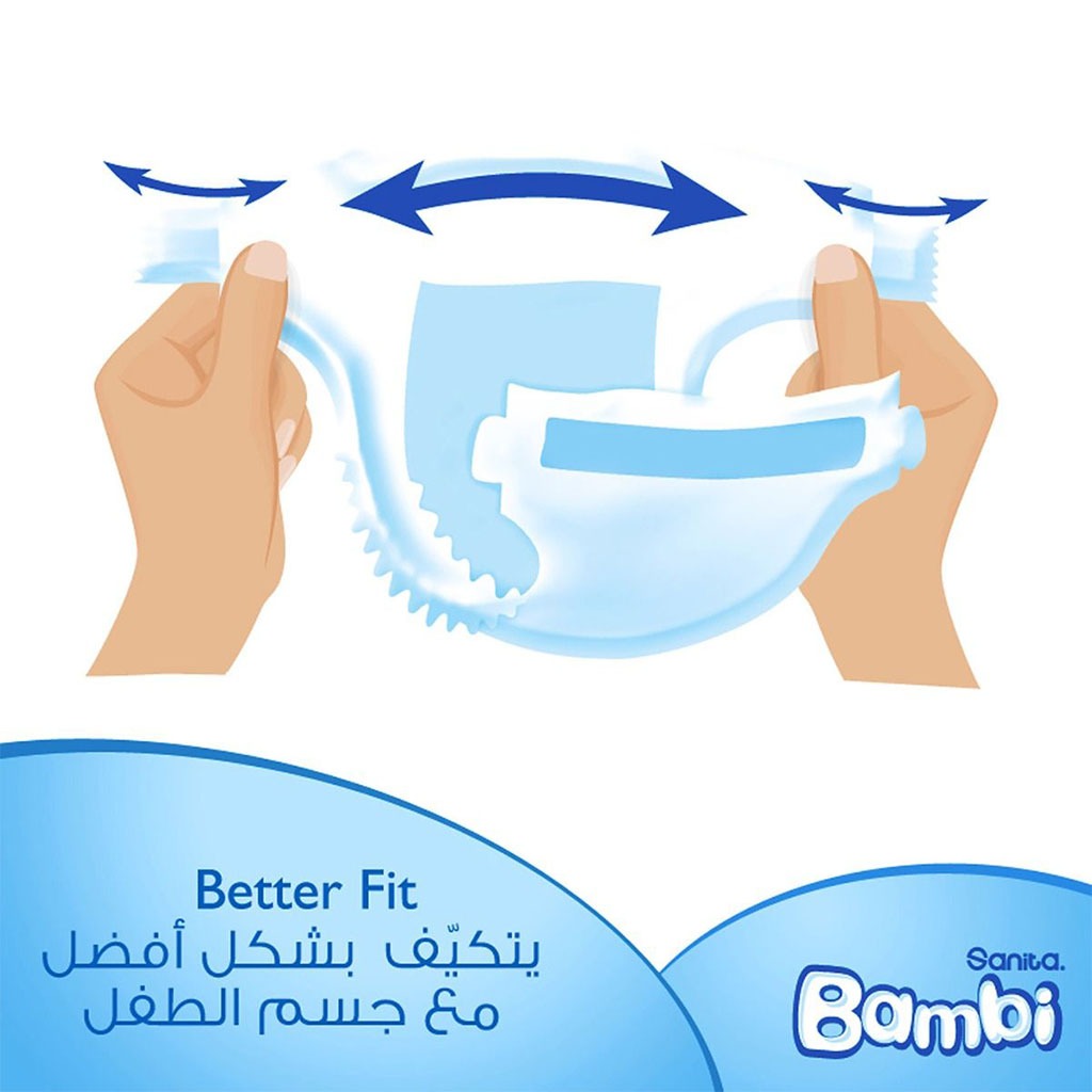 Sanita Bambi Tom And Jerry Baby Diapers, Size 3, Medium For 6-11 Kg Baby, Value Pack of 36's 