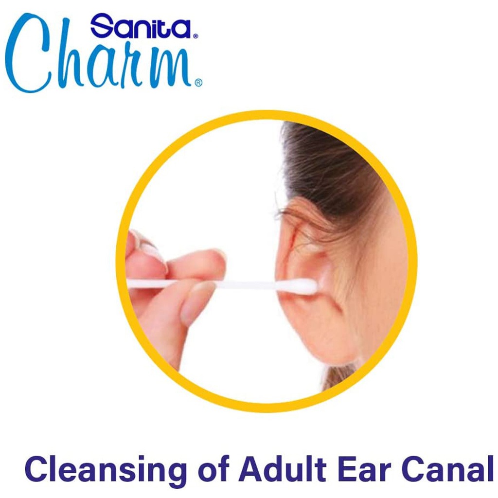 Sanita Charm 100% Cotton Ear Buds, Pack of 100's