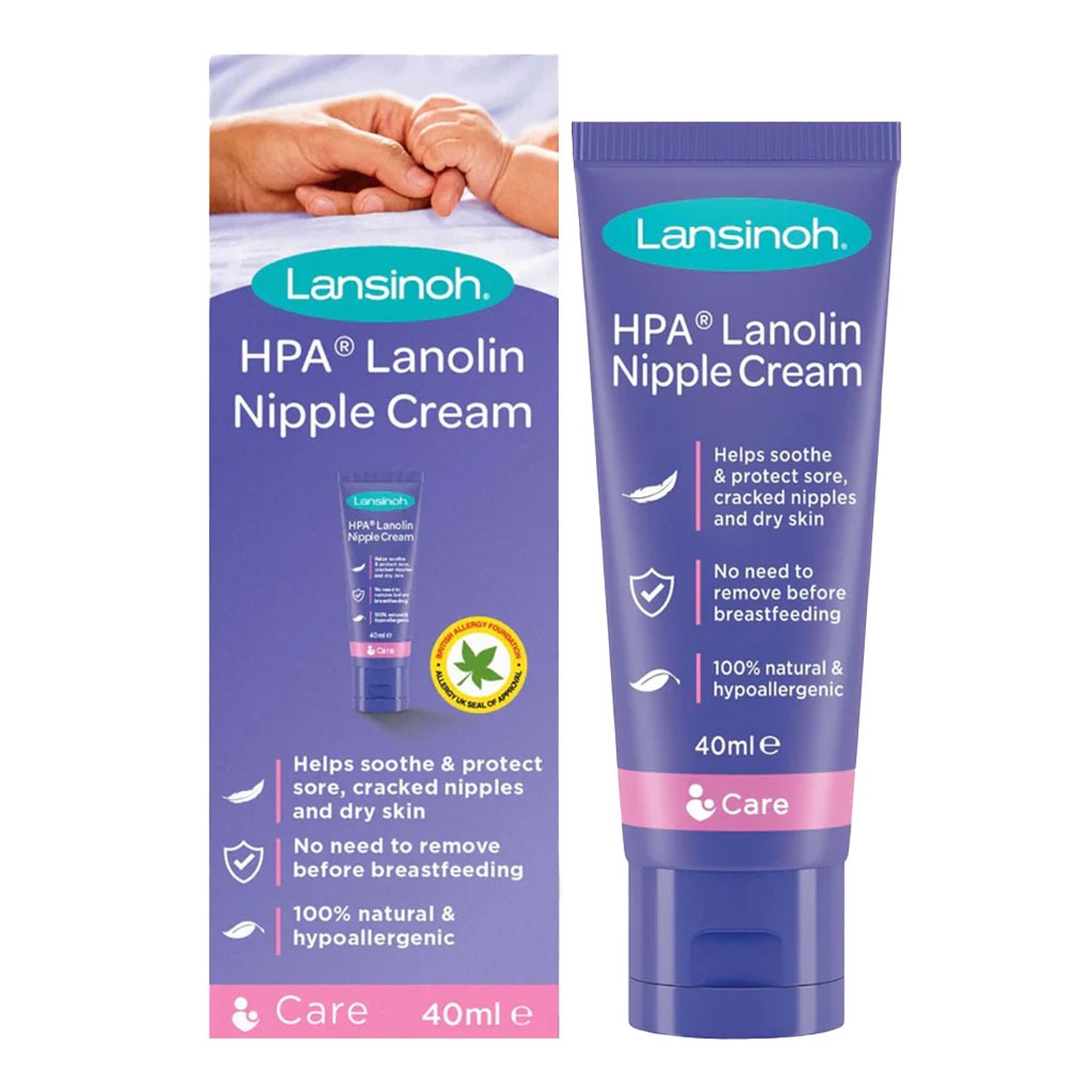 Lansinoh 100% HPA Lanolin Nipple Cream For Sore Nipples & Dry Cracked Skin 40ml