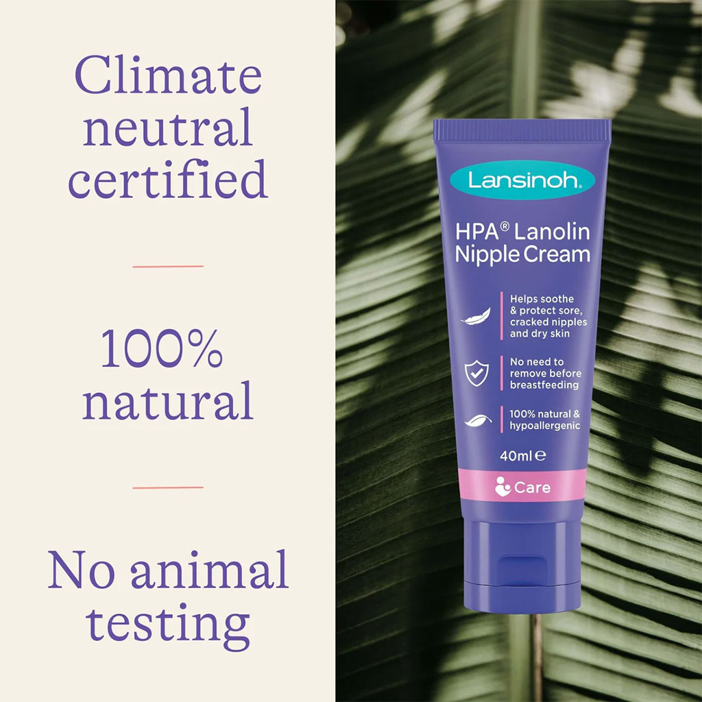 Lansinoh 100% HPA Lanolin Nipple Cream For Sore Nipples & Dry Cracked Skin 40ml