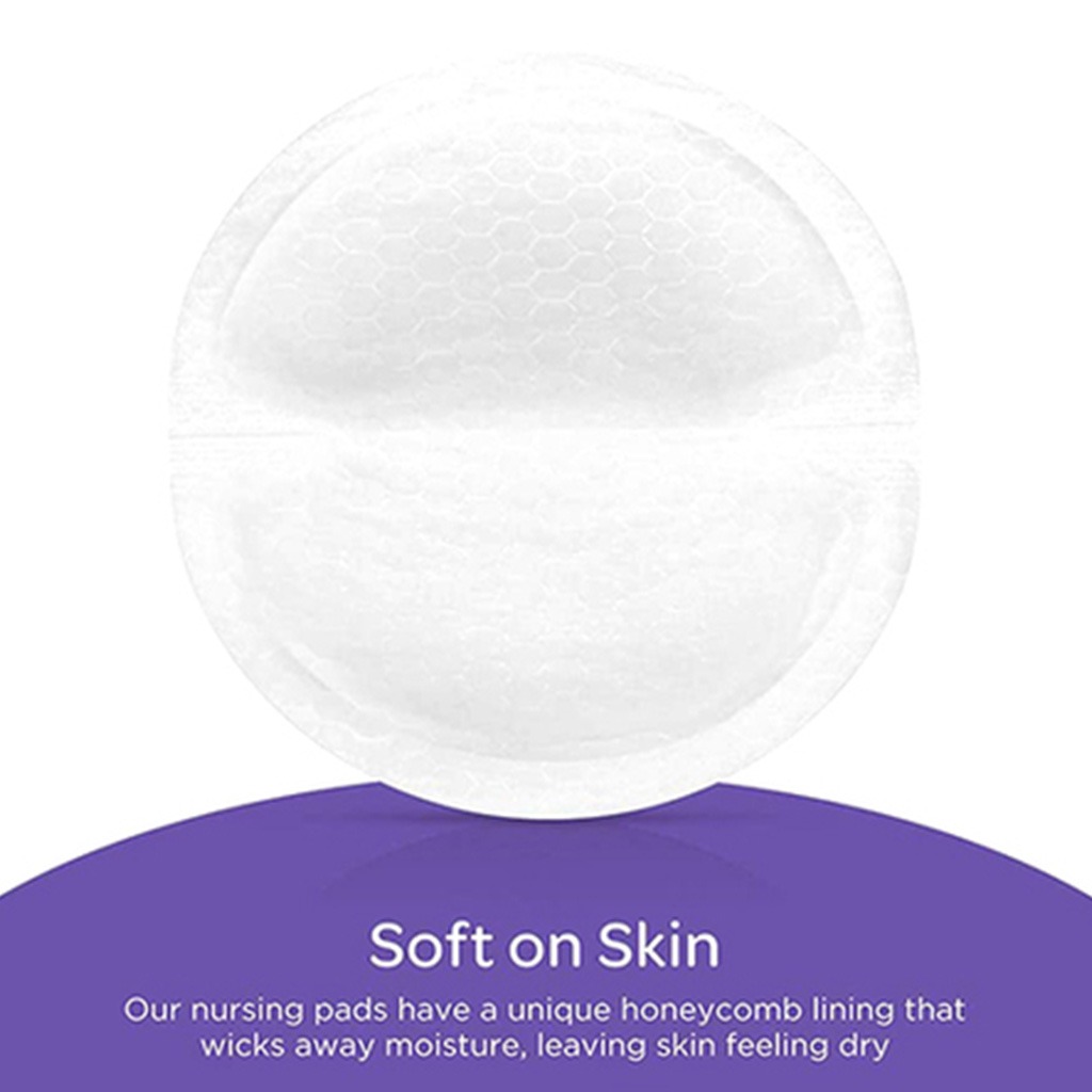 Lansinoh Ultra Thin Stay Dry Disposable Nursing Pads With Blue Lock Core, Pack of 24's