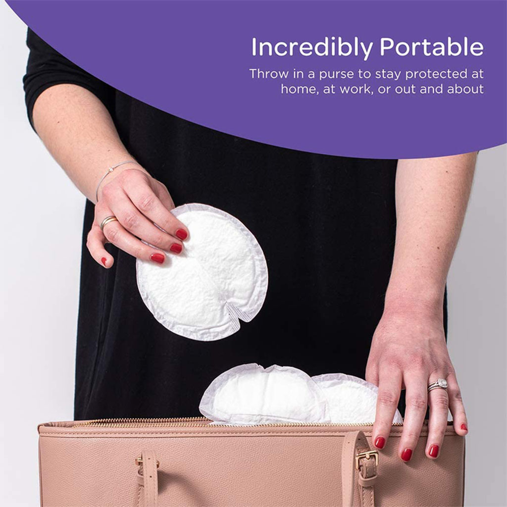 Lansinoh Ultra Thin Stay Dry Disposable Nursing Pads With Blue Lock Core, Pack of 24's