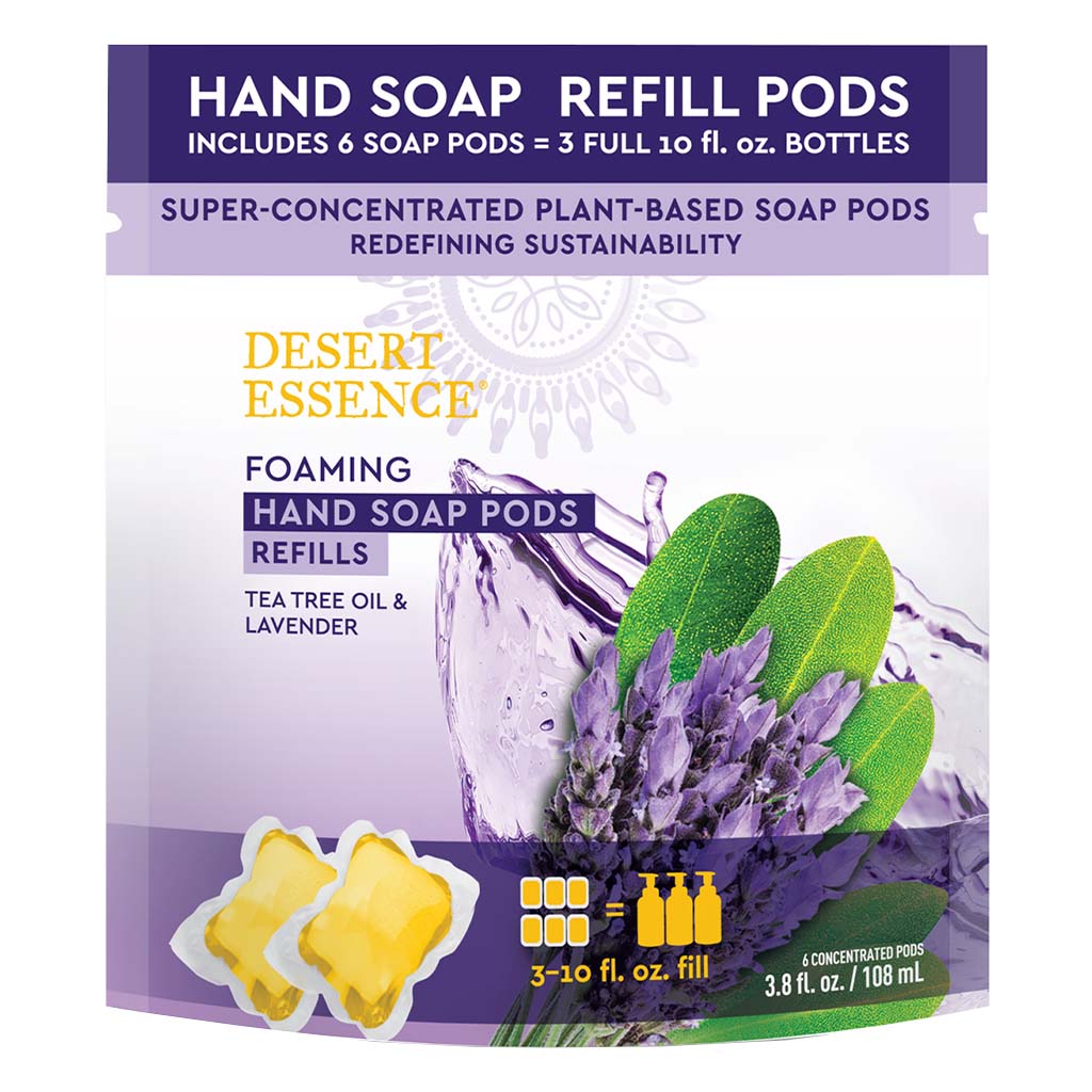 Desert Essence Foaming Hand Wash Refill Pods With Tea Tree Oil & Lavender 108ml