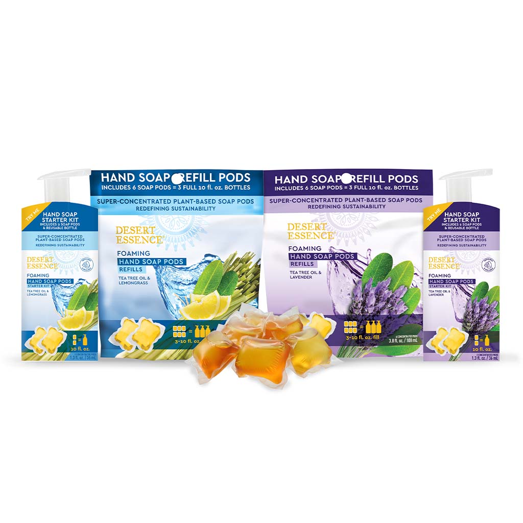 Desert Essence Foaming Hand Wash Refill Pods With Tea Tree Oil & Lavender 108ml