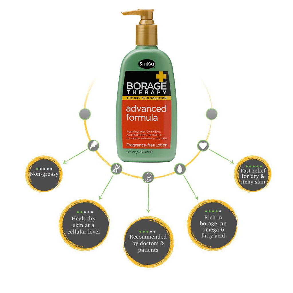 ShiKai Borage Therapy The Dry Skin Solution Advanced Formula Fragrance-Free Lotion 238ml