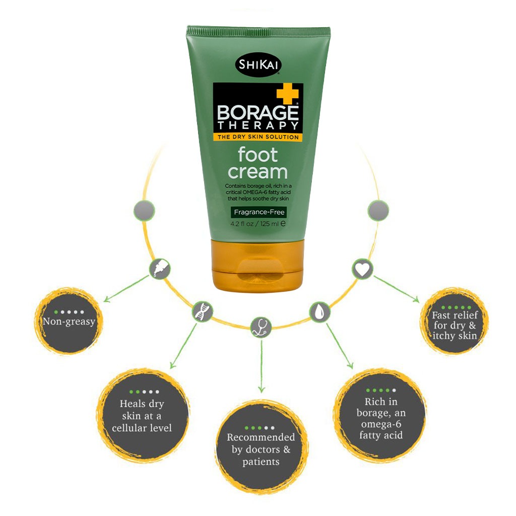 ShiKai Borage Therapy The Dry Skin Solution Fragrance-Free Foot Cream 125ml