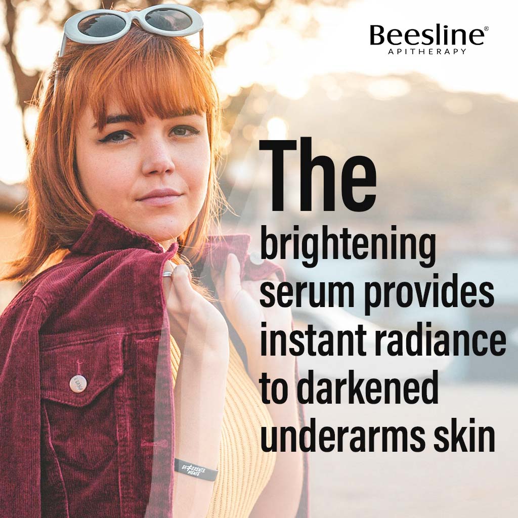 Beesline Radiant Bright Vitamin C Enriched Fast Dry Underarm Serum, Aluminum Free Antiperspirant Deodorant - Fragrance Free 150ml