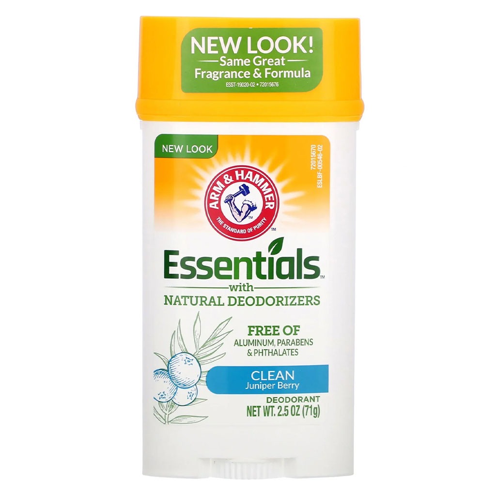 Arm & Hammer Essentials Solid Aluminium Free Deodorant With Natural Deodorizers, Clean 71g