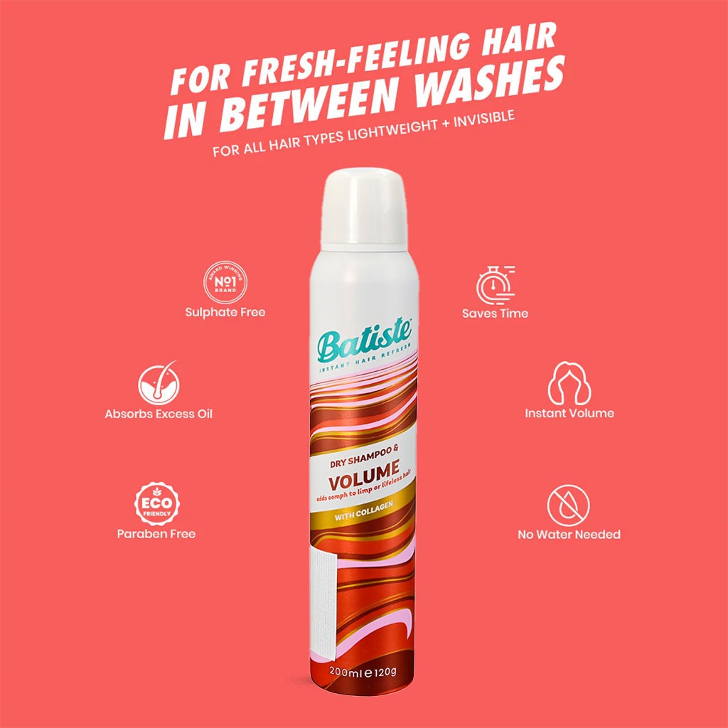 Batiste Instant Hair Refresh Dry Shampoo Volume 200ml