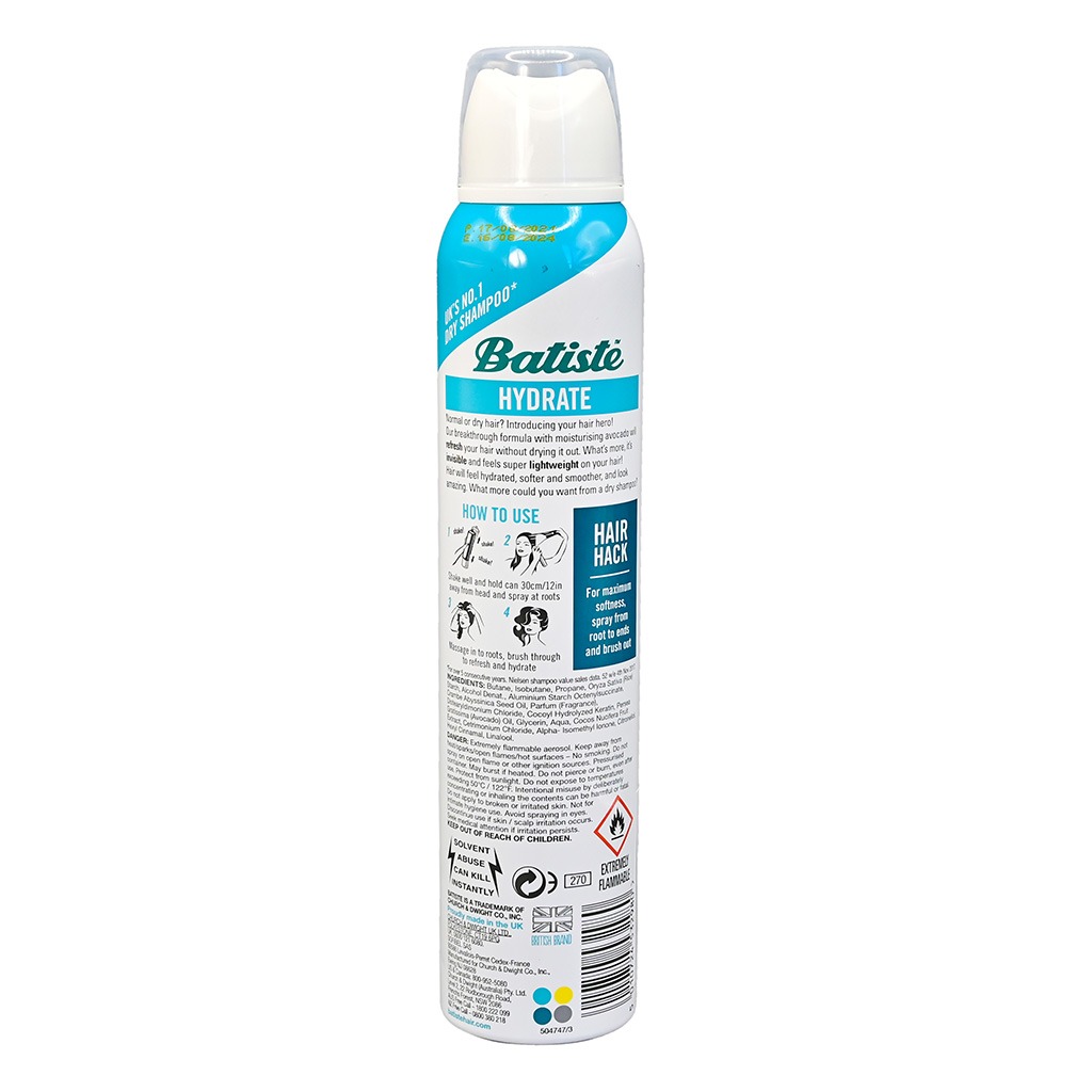 Batiste Instant Hair Refresh Dry Shampoo Hydrate 200ml