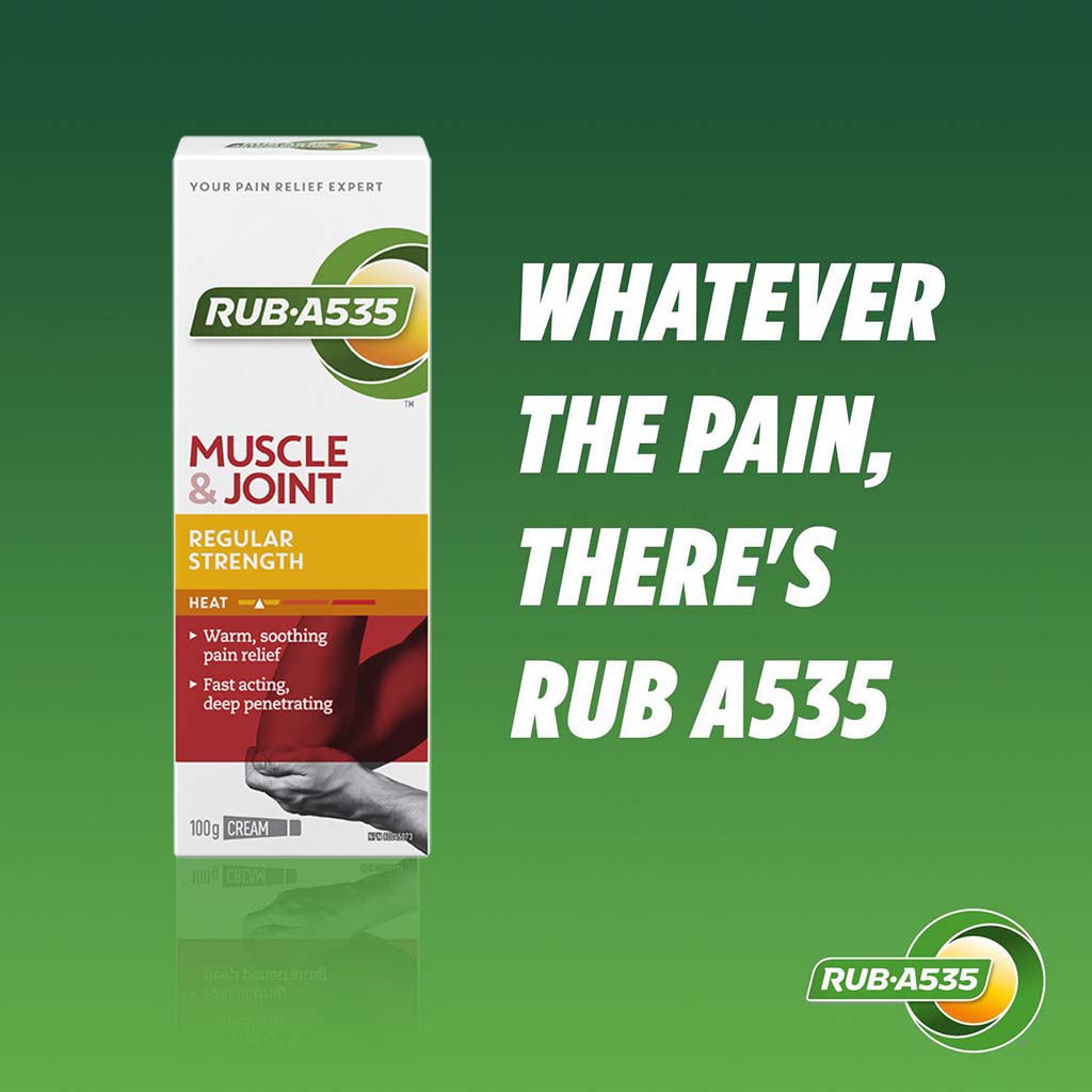 Rub.A535 Regular Strength Heat Cream For Muscle and Joint Pain Relief 100g