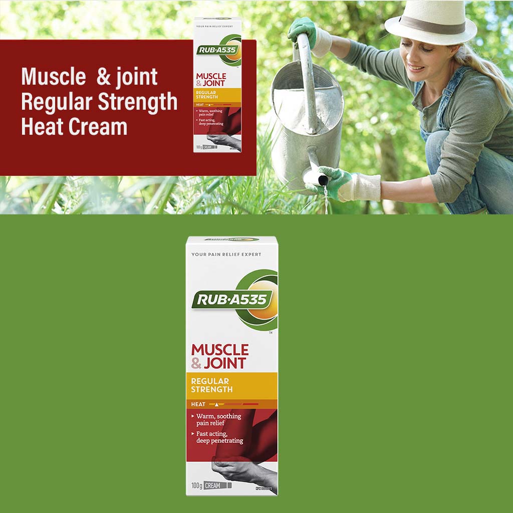 Rub.A535 Regular Strength Heat Cream For Muscle and Joint Pain Relief 100g