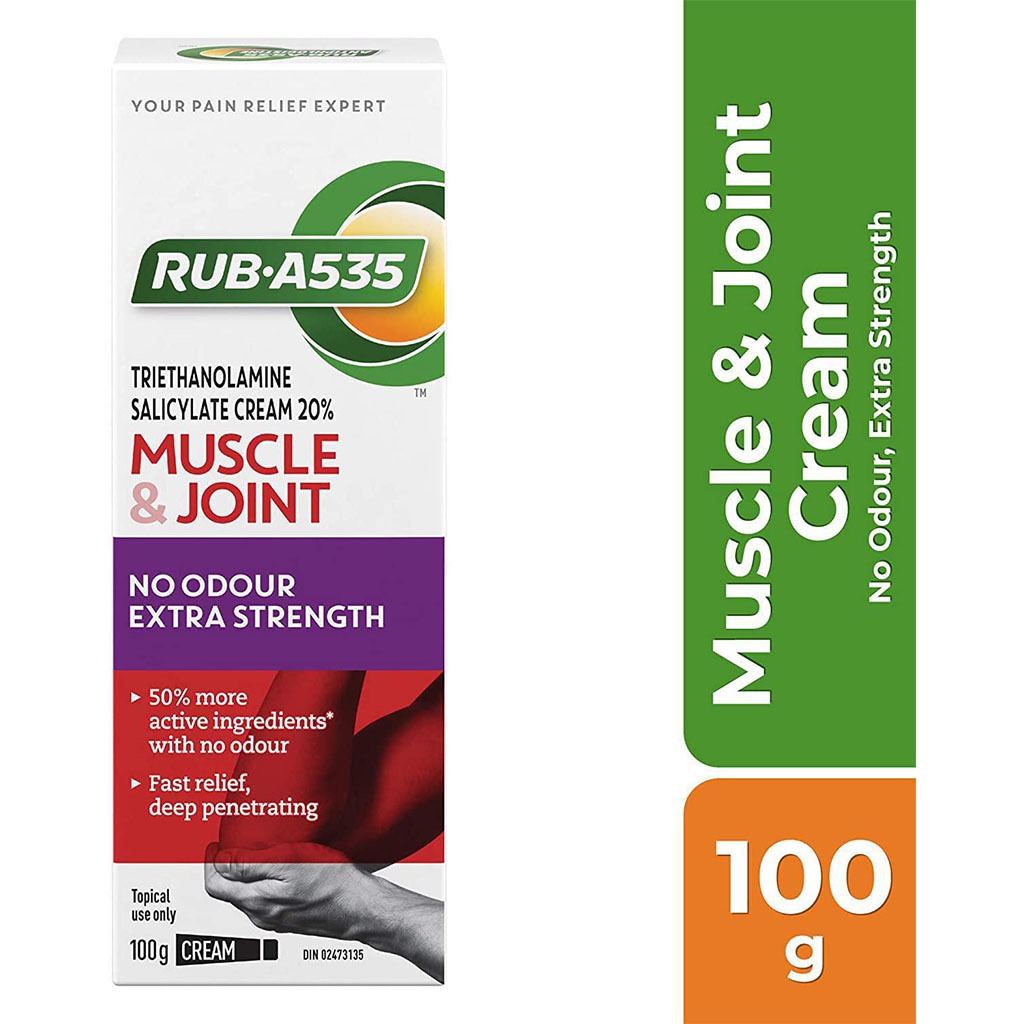 Rub.A535 Extra Strength No Odour Cream For Muscle and Joint Pain Relief 100g