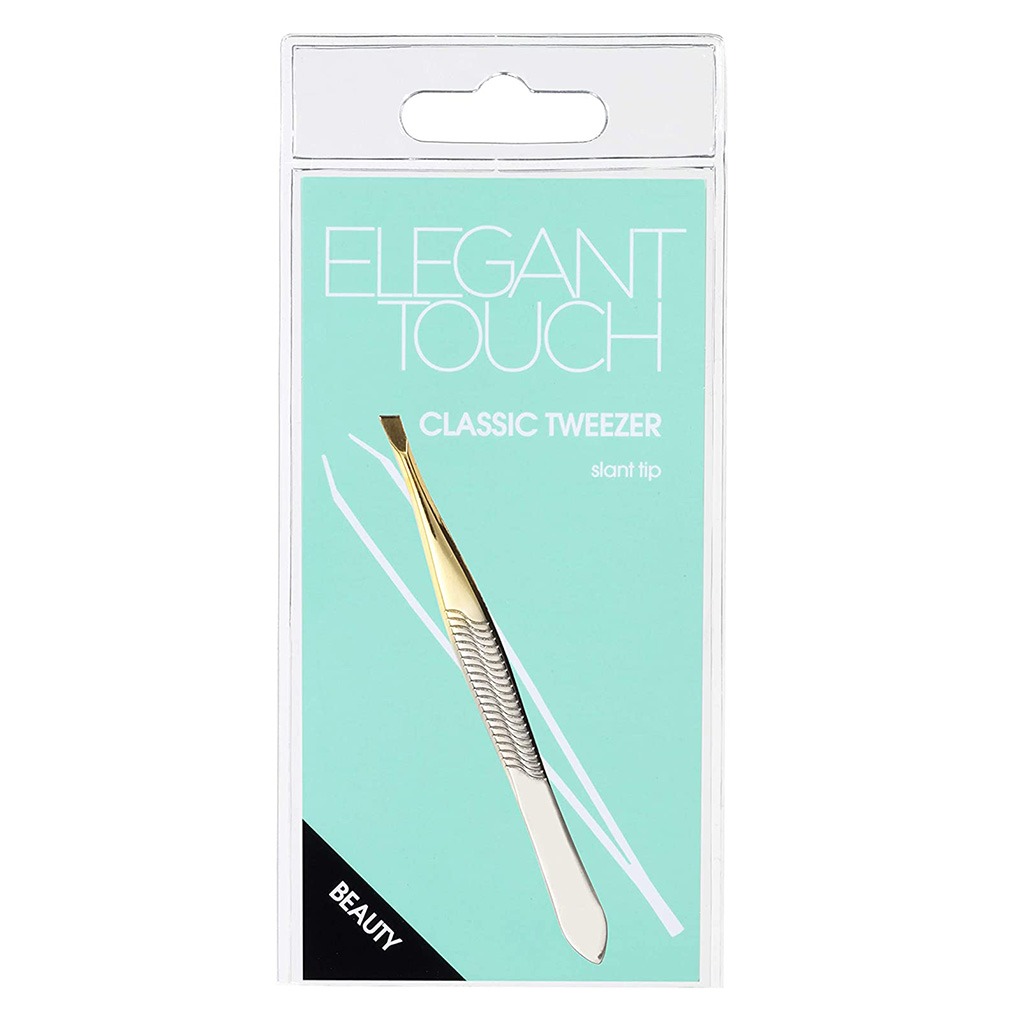 Elegant Touch Gold Tip Classic Tweezer with Slanted End, Pack of 1's