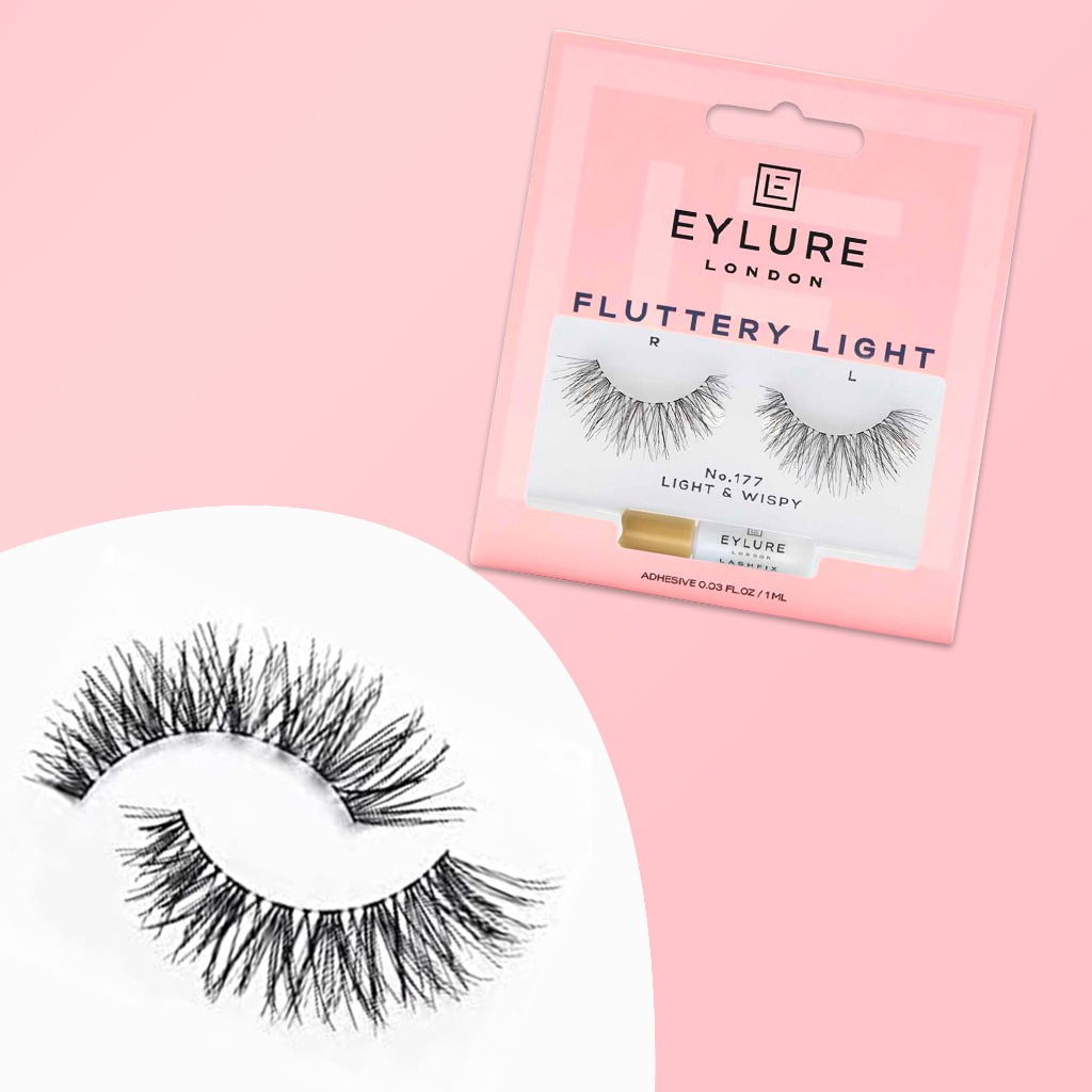 Eylure Fluttery Light False Eye Lashes No. 117 Light & Wispy, Pack of 1 pair