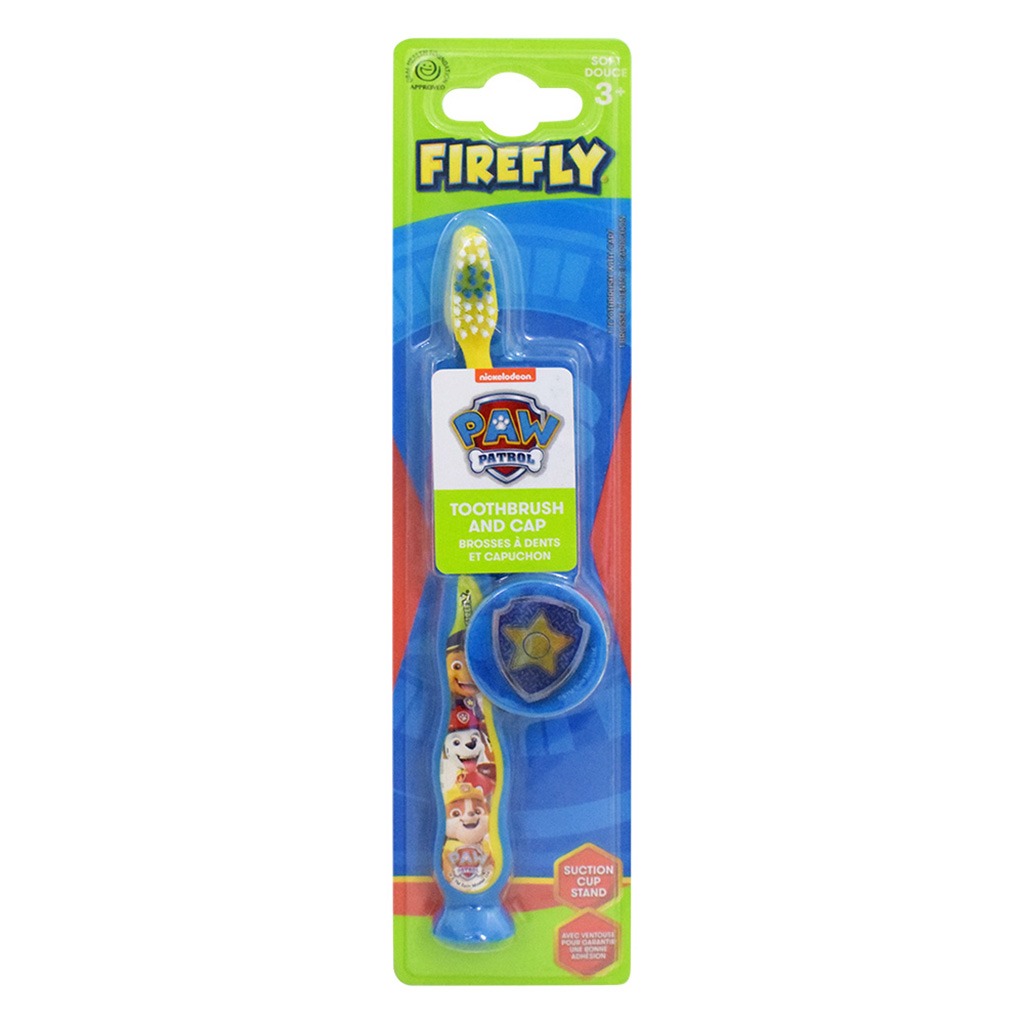Firefly Paw Patrol Toothbrush & Cap For 3+ Year Kids, Pack of 1's